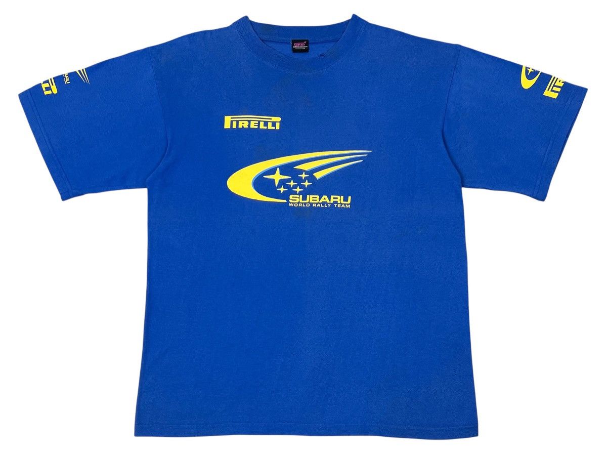 Japanese Brand Vintage SUBARU Sti x PIRELI Racing Team Shirt Size US L / EU 52-54 / 3 - 1 Thumbnail