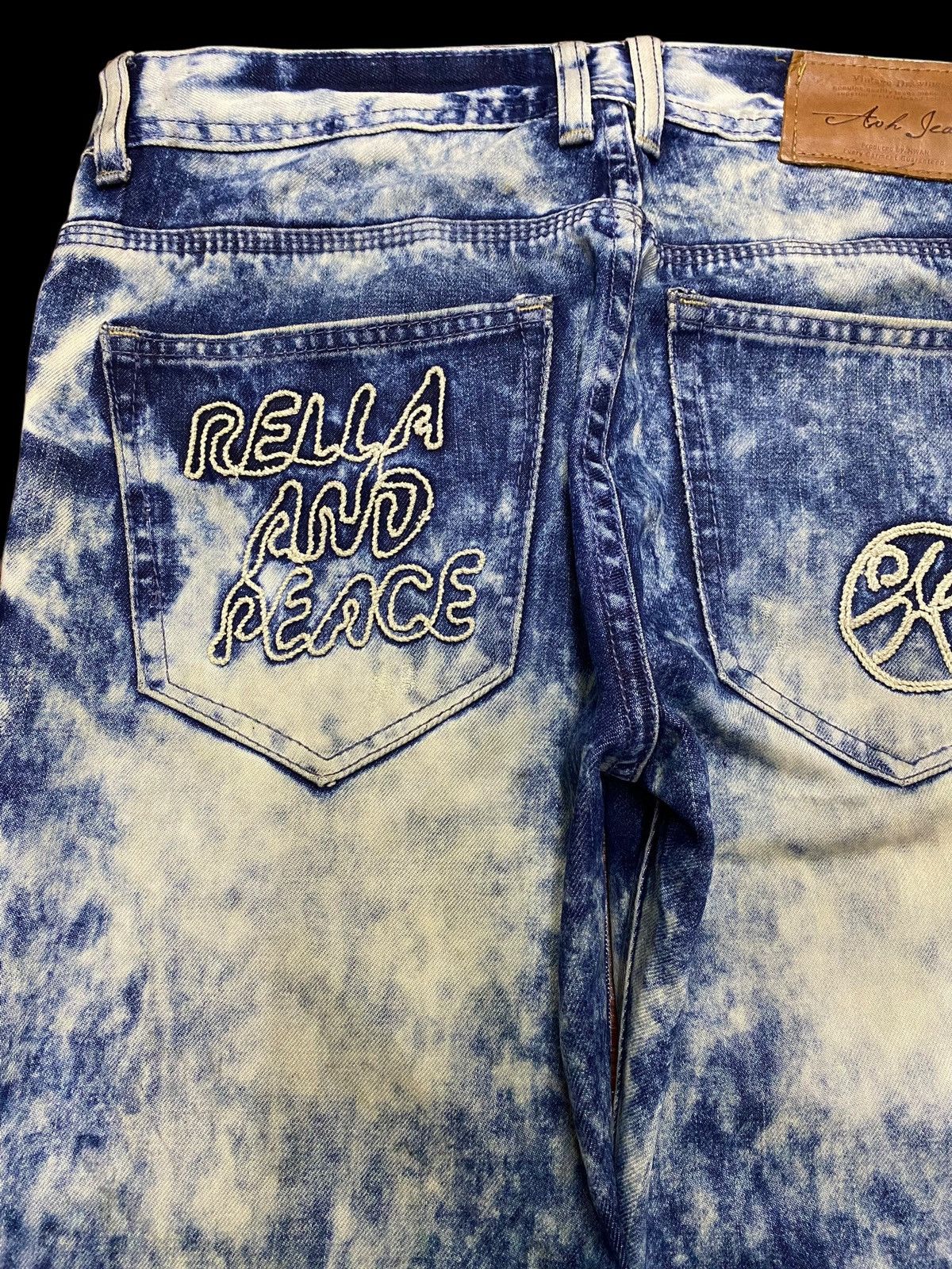 Other Vintage Japanese Brand Acid Wash Embroidered Distressed Jean Size US 33 - 7 Thumbnail
