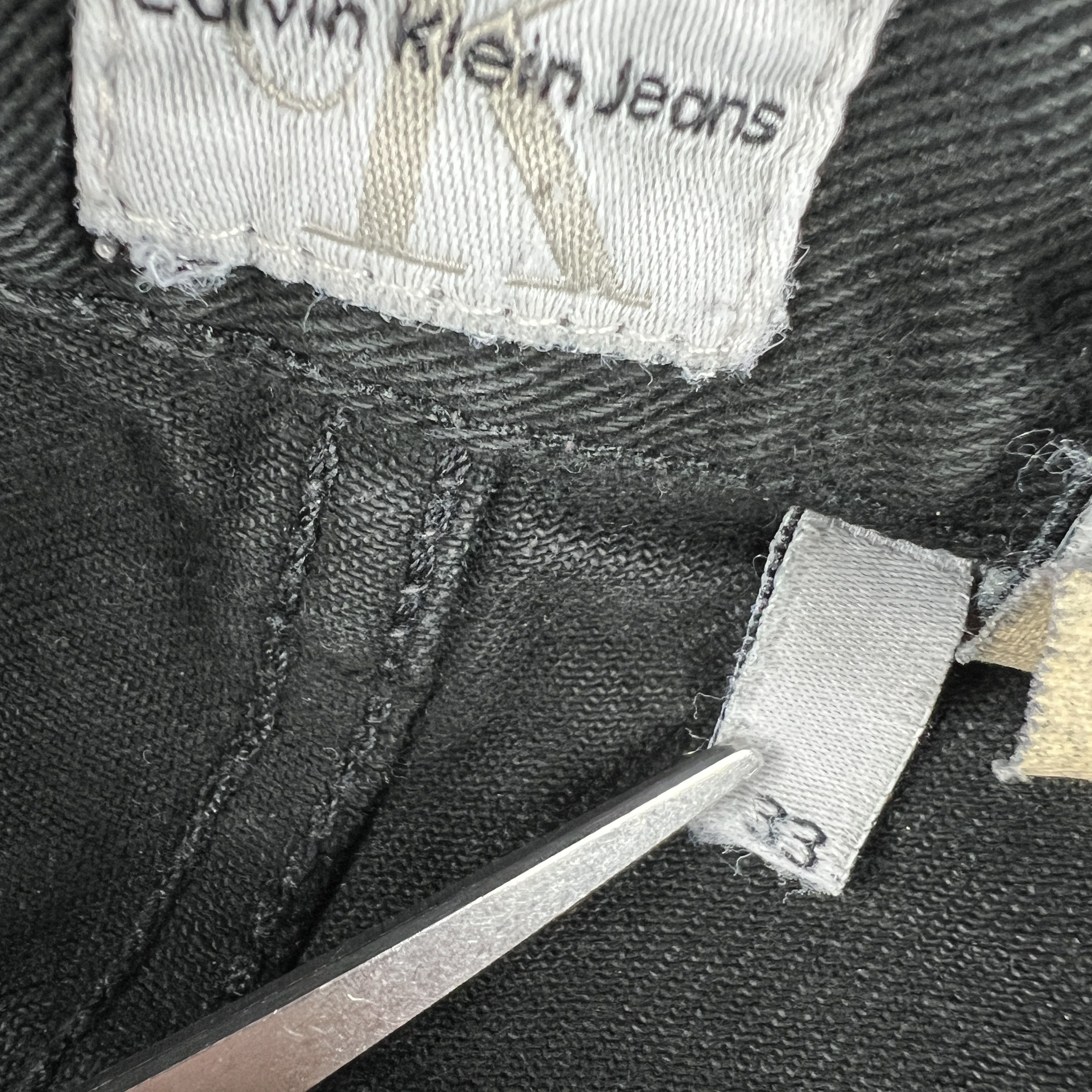 Calvin Klein × Vintage VTG CK Calvin Klein Jeans Straight Black Faded Cotton Denim Size US 32 / EU 48 - 7 Thumbnail
