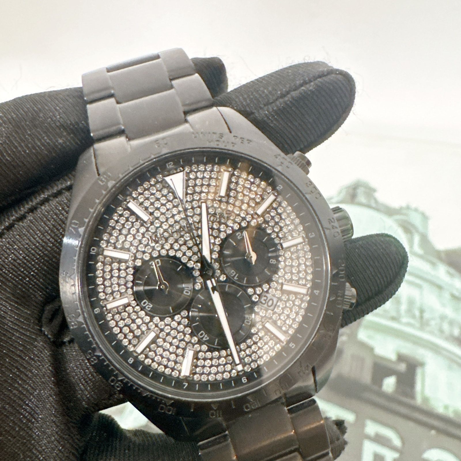 Michael Kors Michael Kors MK8899 Oversized Layton Pavé Black-Tone Watch Size ONE SIZE - 6 Thumbnail
