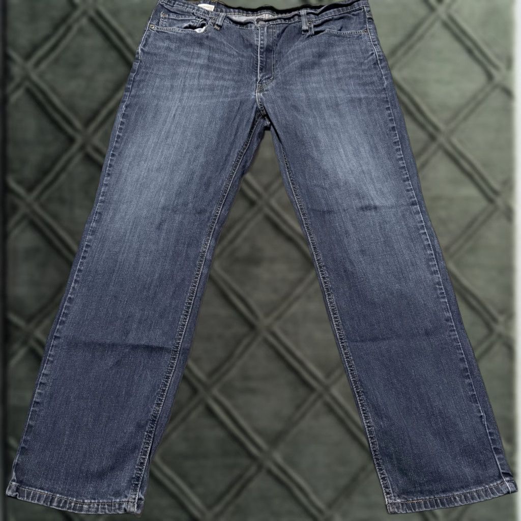 Levi's Levi's 541 Jeans Men Blue Denim Mid Rise Classic Straight Fit Zip Fly 38x32 Size US 38 / EU 54 - 1 Thumbnail