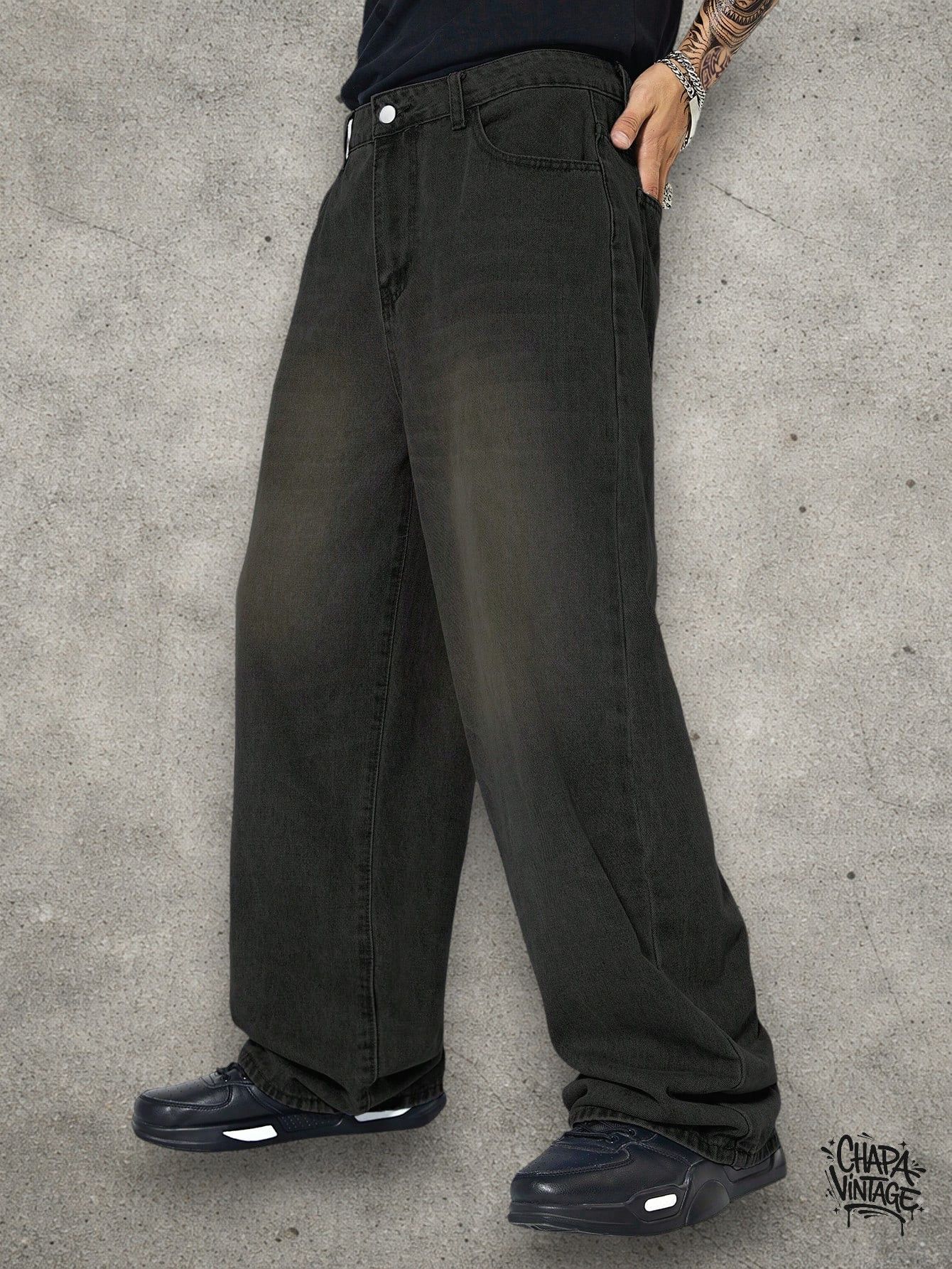 Vintage Straight leg washed jeans Size US 32 / EU 48 - 2 Thumbnail