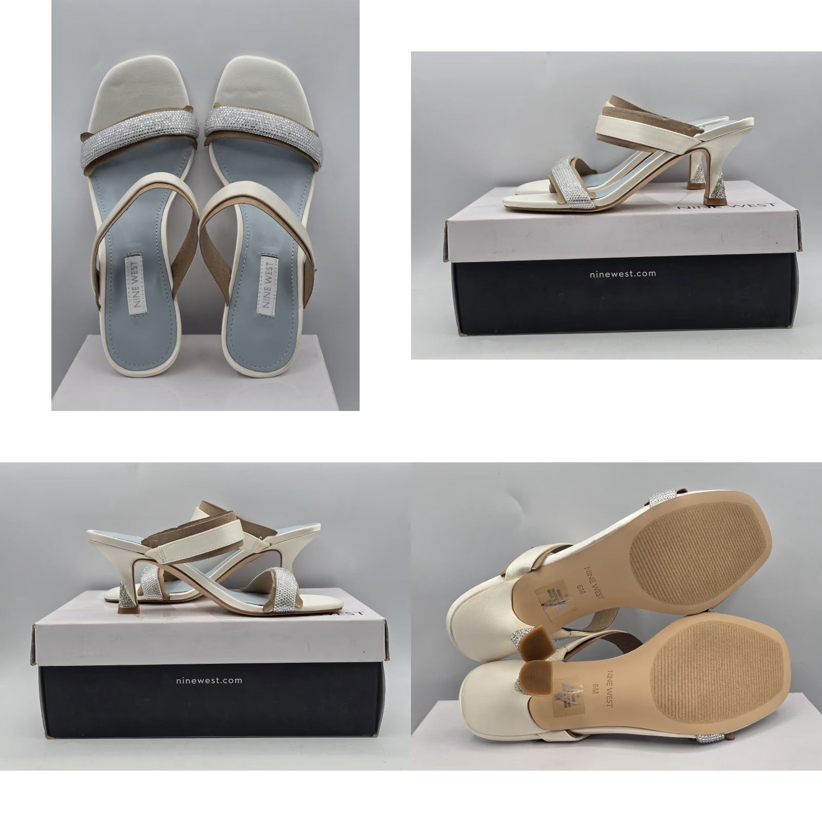 Nine West Nine West Women's Shimme Dress Sandal - NEW In Box - Size 5 M - Ivory Size S / US 4 / IT 40 - 8 Thumbnail