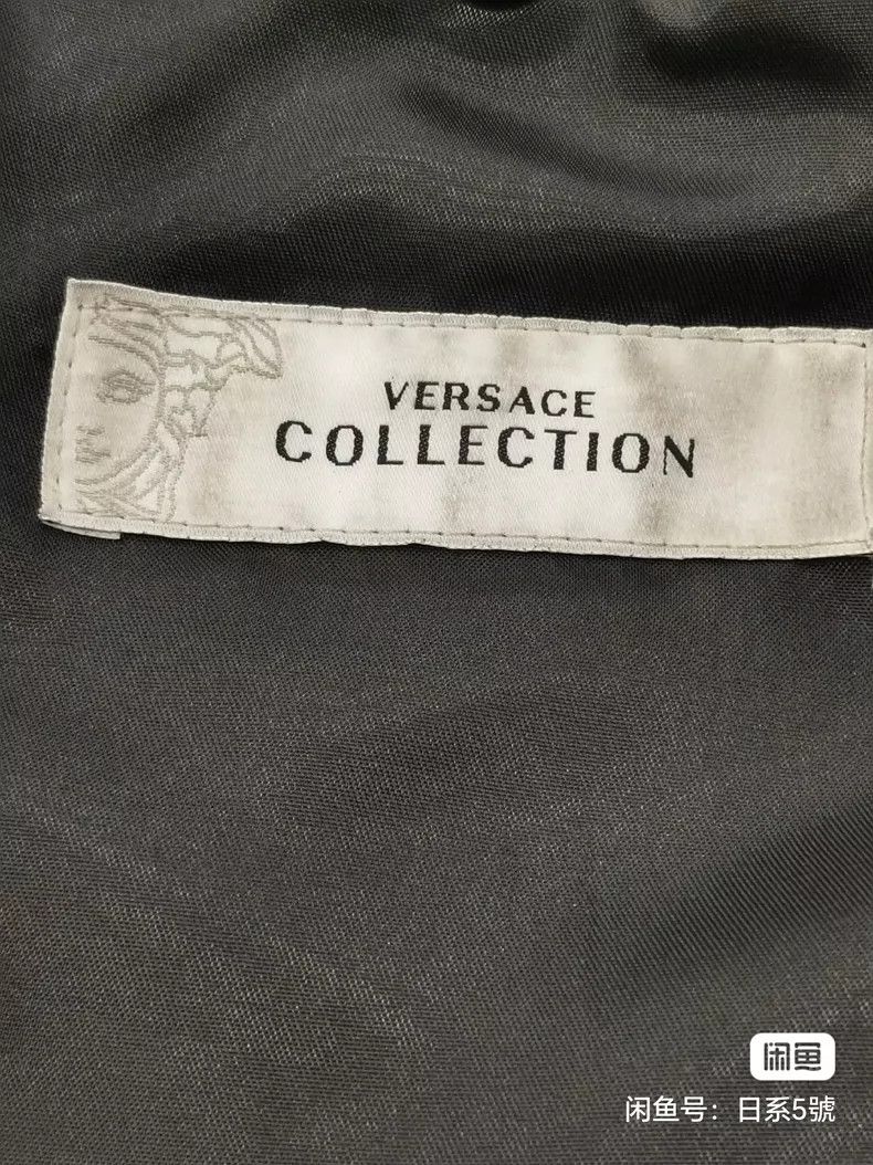 Versace Versace Black Pana lambskin heavy work willow nail men's l Size US L / EU 52-54 / 3 - 5 Thumbnail