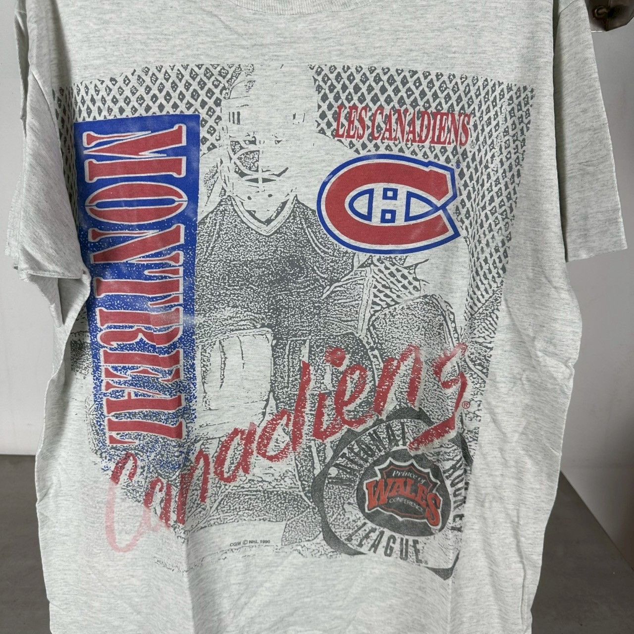 Vintage Vintage 1990 Montreal Canadiens Hockey NHL T-shirt Size US XL / EU 56 / 4 - 2 Thumbnail