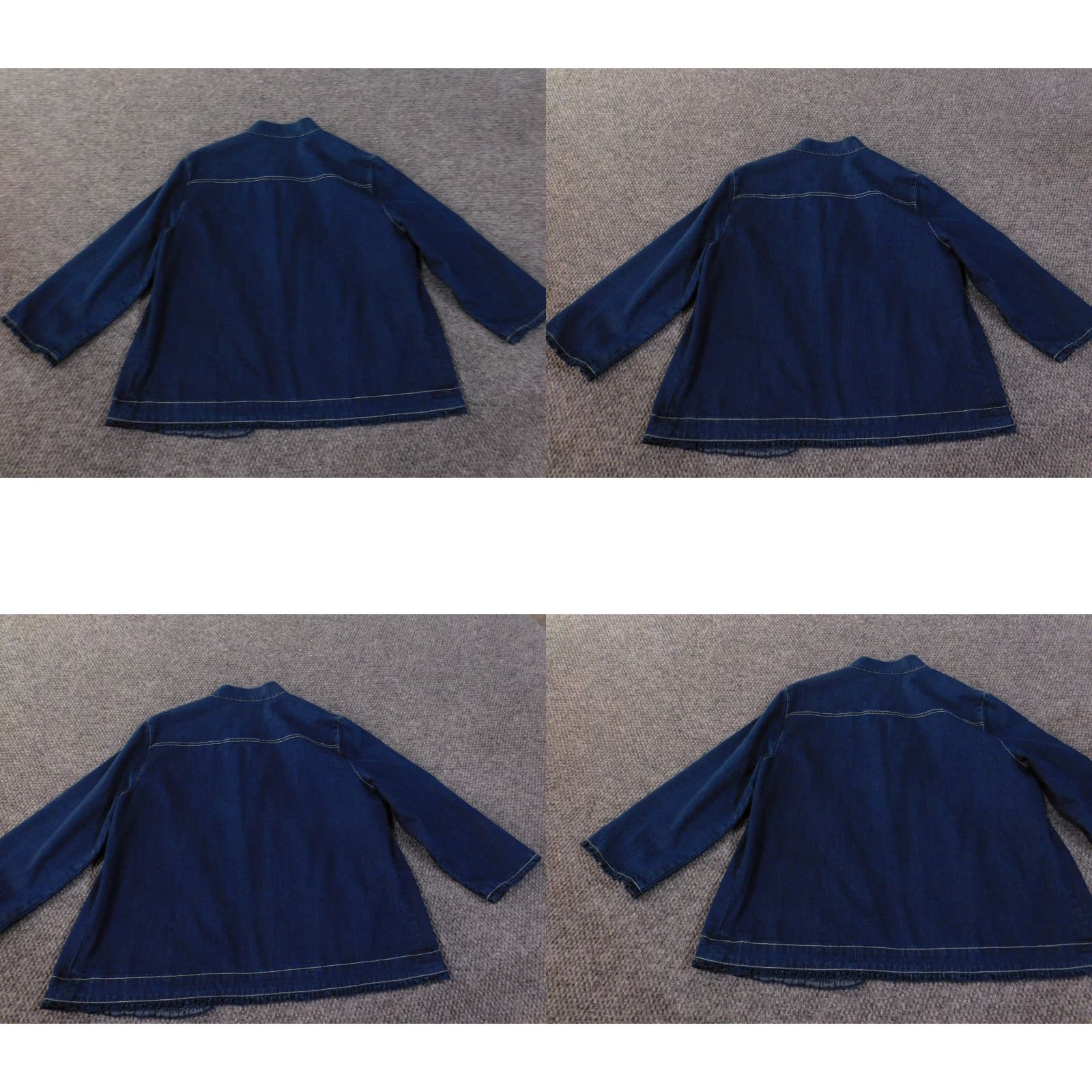 Vintage Alfred Dunner Jacket Blue Denim Womens Cotton Stretch Zip Long Sleeve Regular 10 Size L / US 10 / IT 46 - 8 Thumbnail