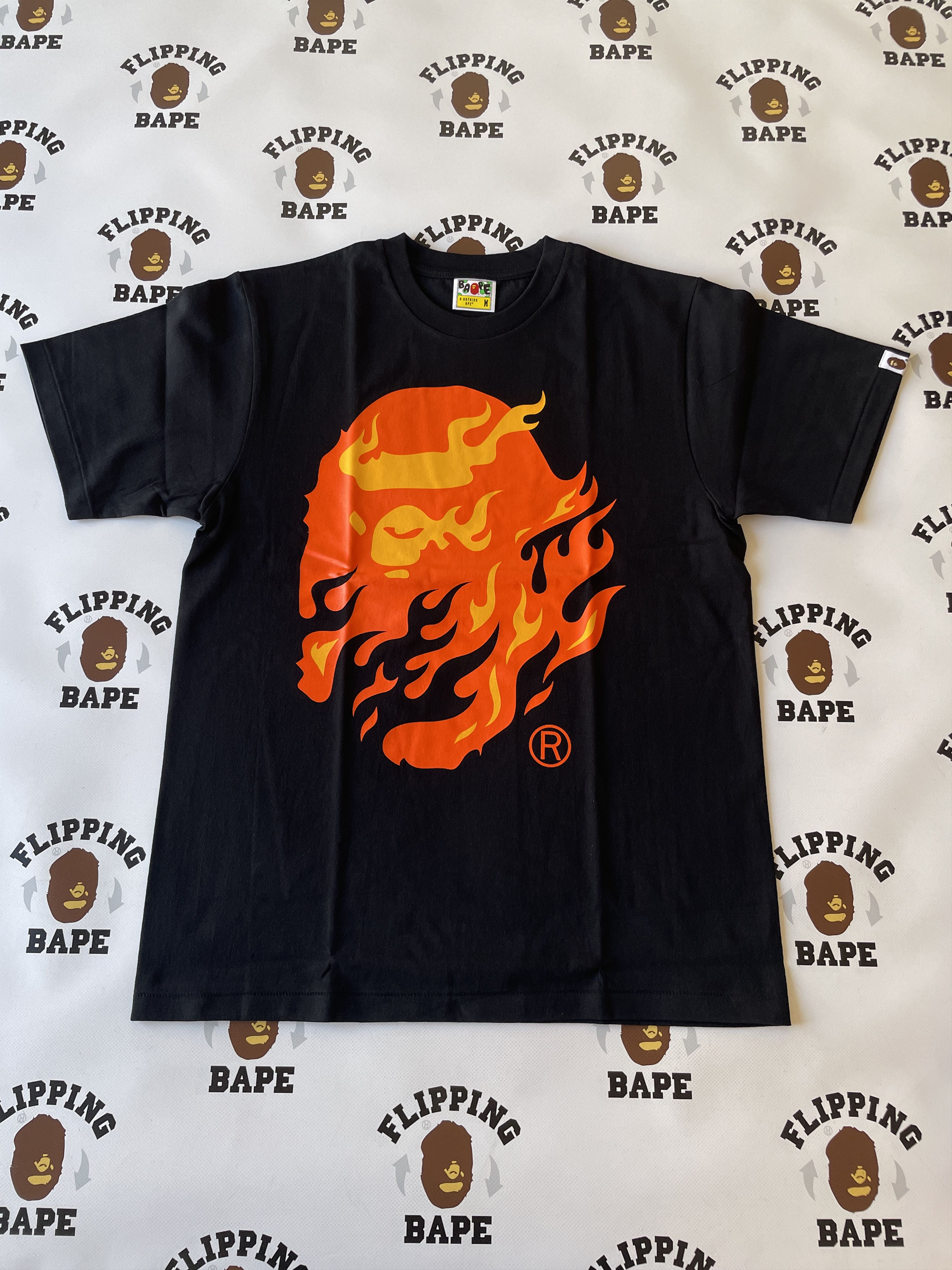 Bape BAPE FLAME APE HEAD TEE Size US M / EU 48-50 / 2 - 1 Thumbnail