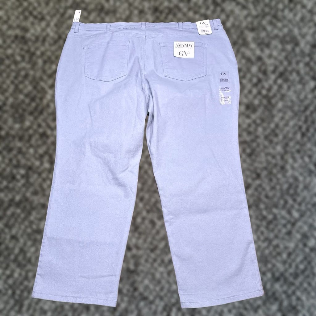 Gloria Vanderbilt Gloria Vanderbilt Amanda Jeans 24W Short Hydra Blue Classic Rise Tapered Leg New Jeans Women Plus 24W Blue 26.5in Inseam Regular Fit Vintage: No Size 42" / US 20 - 1 Thumbnail