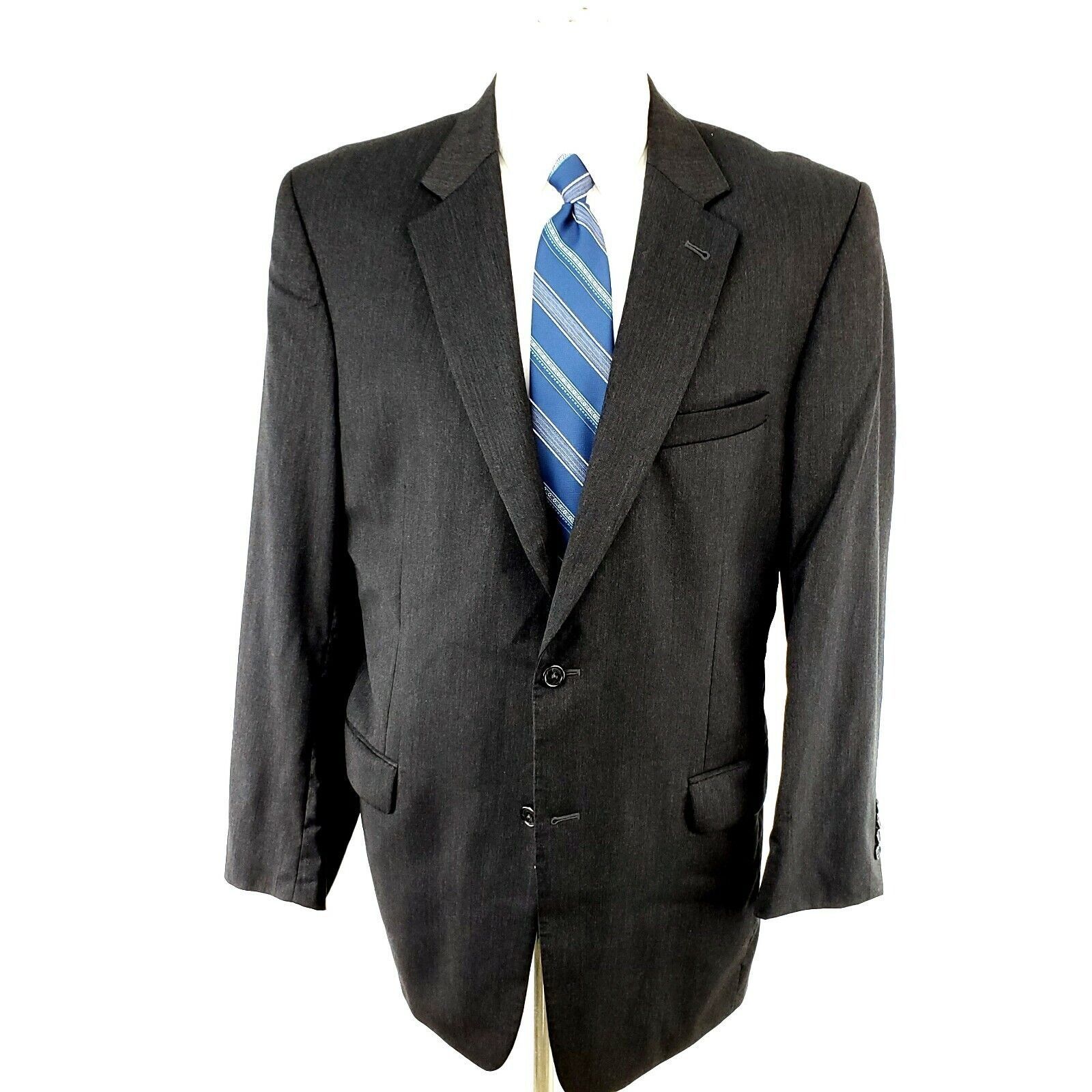 Jos. A. Bank Jos A Bank Signature Wool 2 Button Blazer 42L Gray Sport Coa Size 42L - 3 Thumbnail