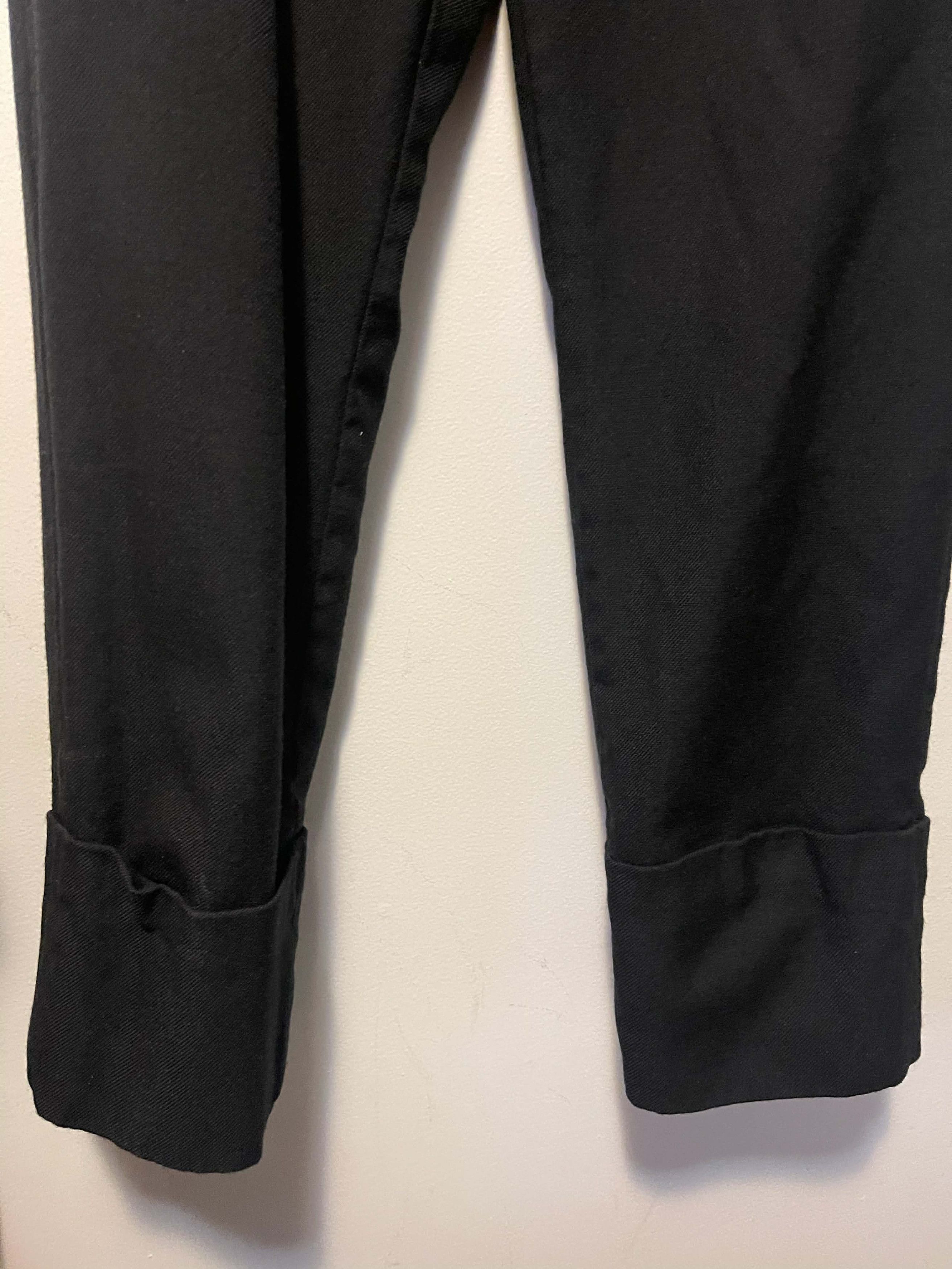 Wooyoungmi WOOYOUNGMI Black Turn-Up Trousers Size US 30 / EU 46 - 3 Thumbnail