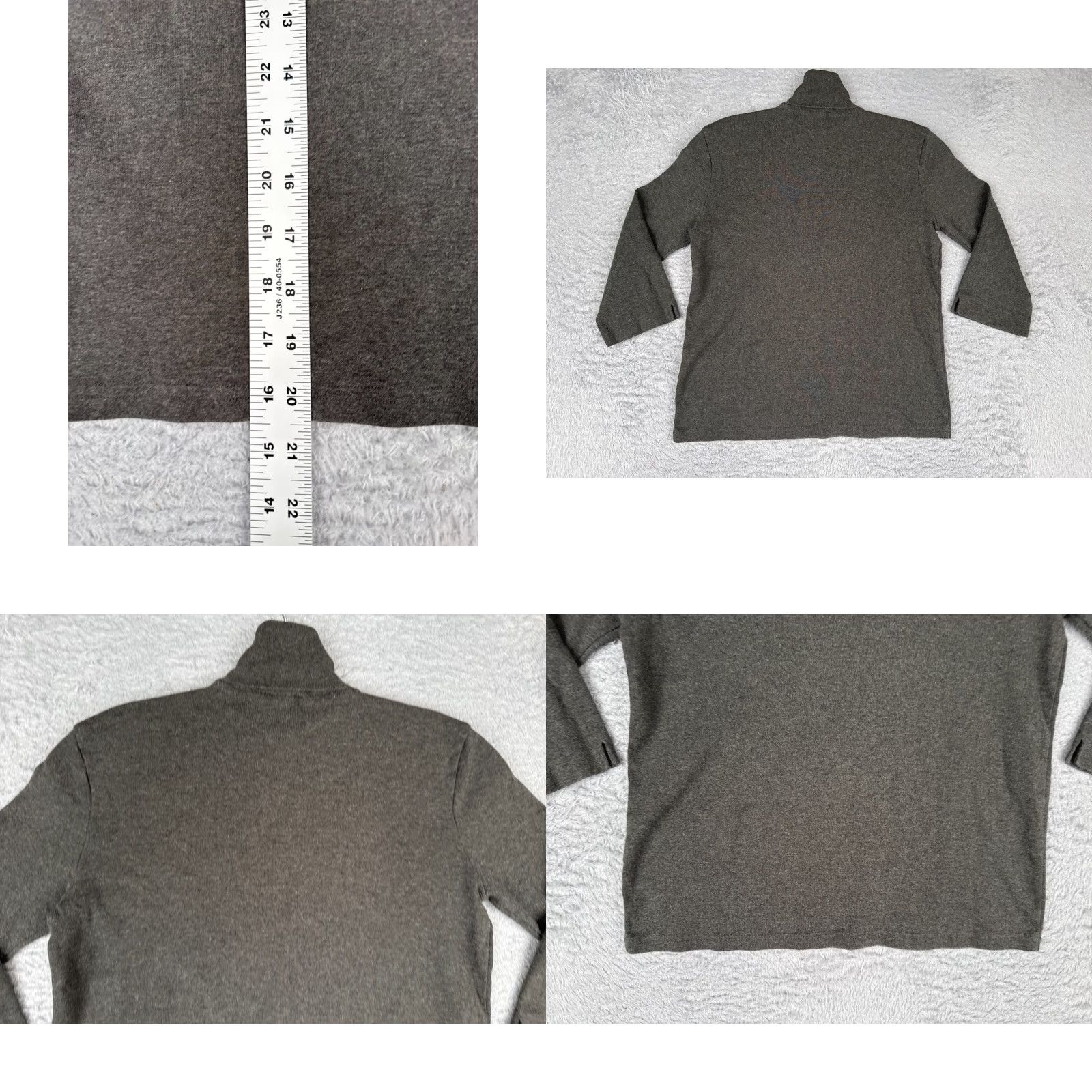 Ralph Lauren VINTAGE Ralph Lauren Sport Shirt Women Small Gray Turtle Neck Cotton 3/4 Sleeve Size S / US 4 / IT 40 - 9 Thumbnail