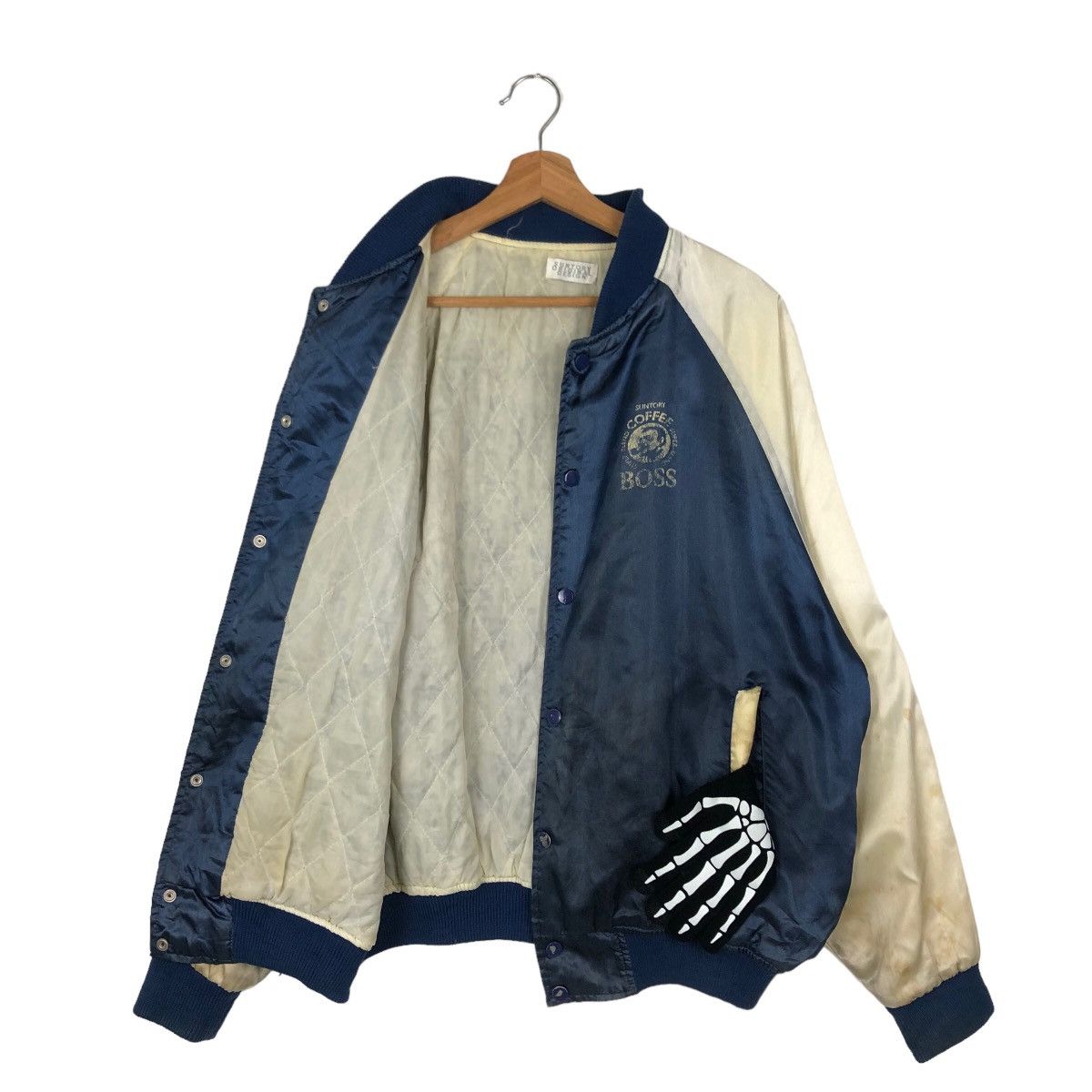 Japanese Brand TRUE VINTAGE BOMBER JACKET SATIN SUNTORY COFFEE BIG LOGO Size US M / EU 48-50 / 2 - 8 Thumbnail