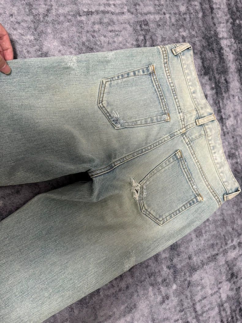 Saint Laurent Paris Saint Laurent Paris Saint Laurent Light Blue Distressed Je Size US 27 - 4 Thumbnail