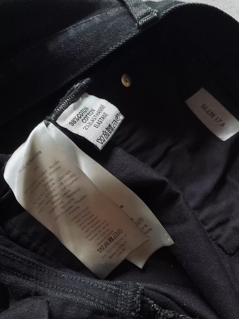 Dior DiorSlogan Leather Washed Jeans 2503-Nextarrow Size US 31 - 6 Thumbnail