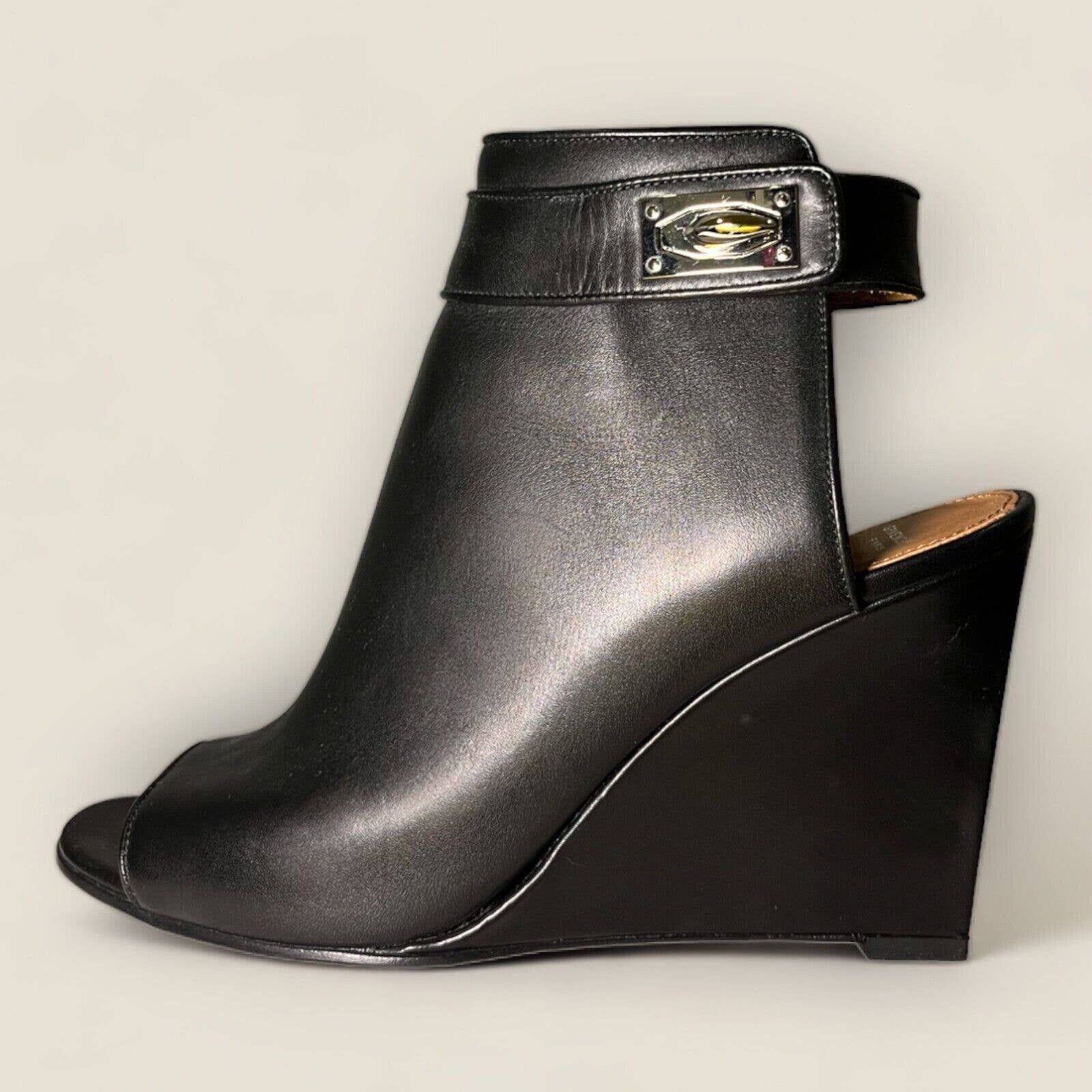 image of Worn Once Givenchy Black Shark Lock Wedge Us 9.5 / 39.5 Shoes, Women's