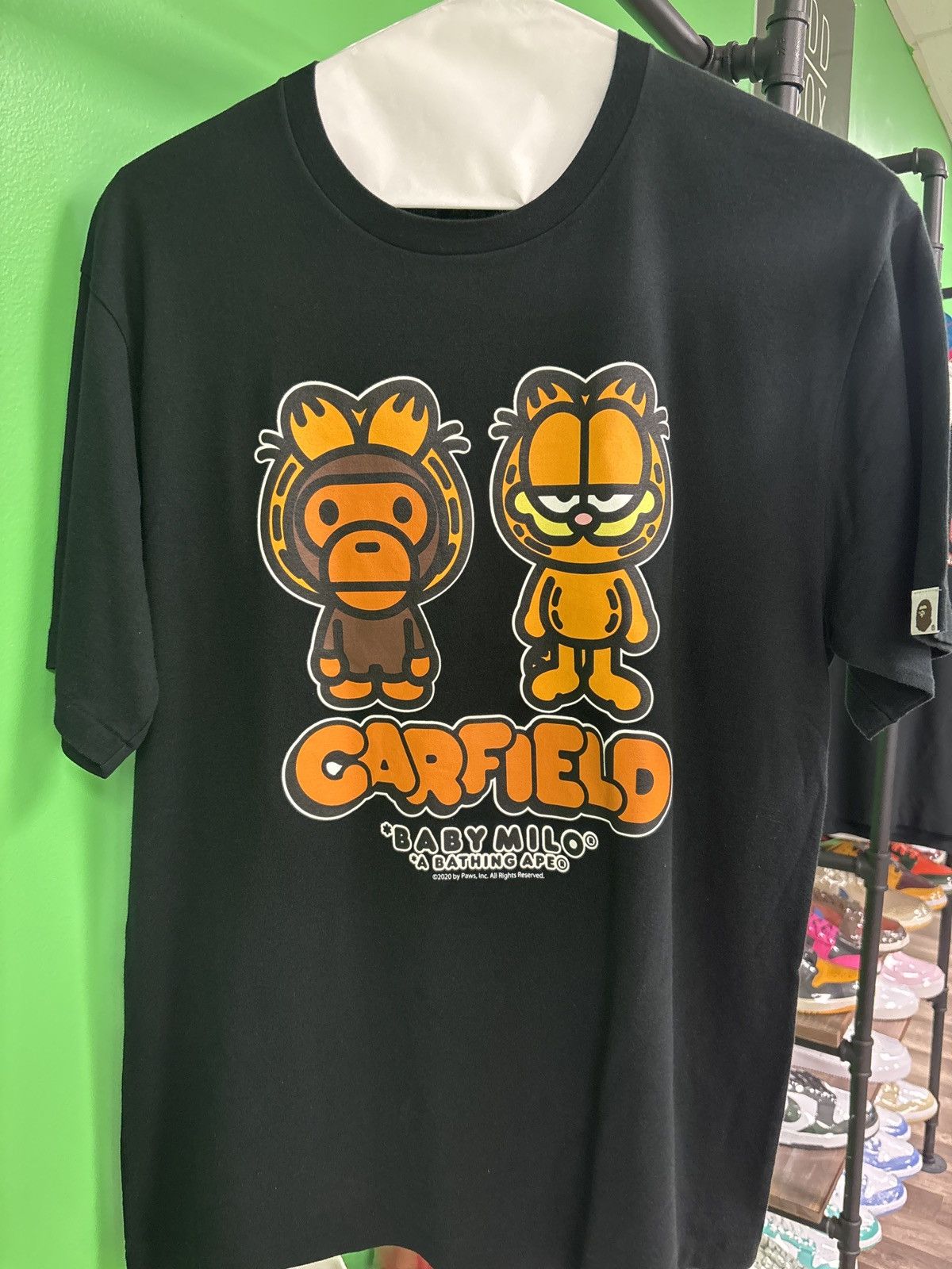 CARFIELD Tシャツ ブラック A BATHING APE 120cm BAPE x Garfield #1 Tee Black Men's - SS20 - US