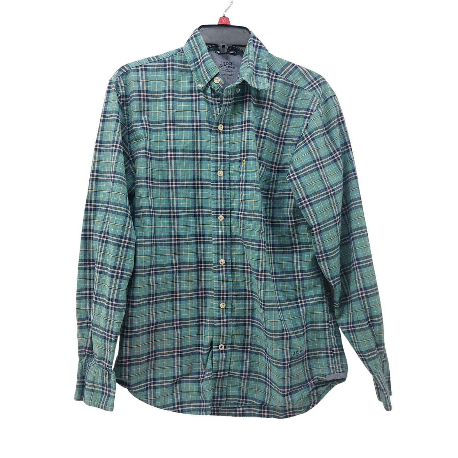 Izod Izod Saltwater Men's Relaxed Classic Plaid Button down S Size US S / EU 44-46 / 1 - 1 Thumbnail