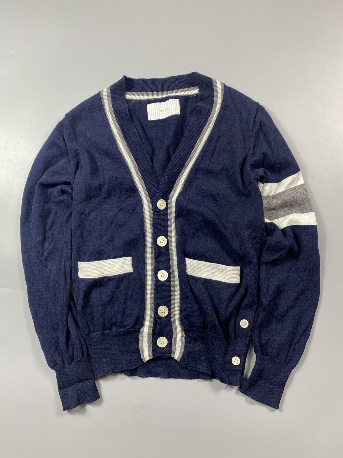 Other Thom Grey- Wool/ Cotton Cardigan Size M / US 6-8 / IT 42-44 - 1 Thumbnail