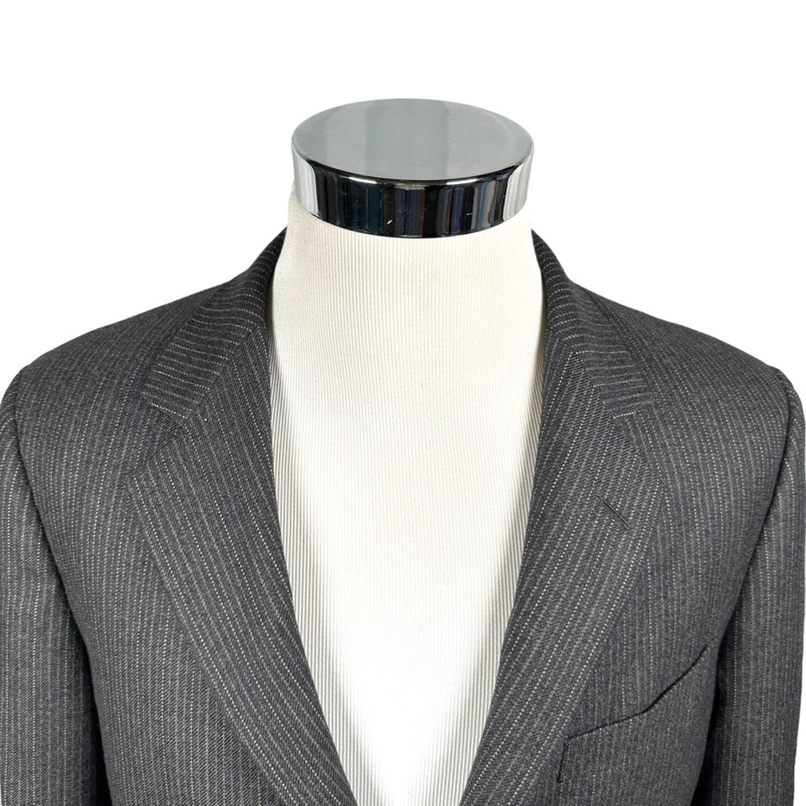 Brooks Brothers Brooks Brothers Loro Piana Blazer Jacket Gray Wool Stripe 42 Size 42R - 3 Thumbnail