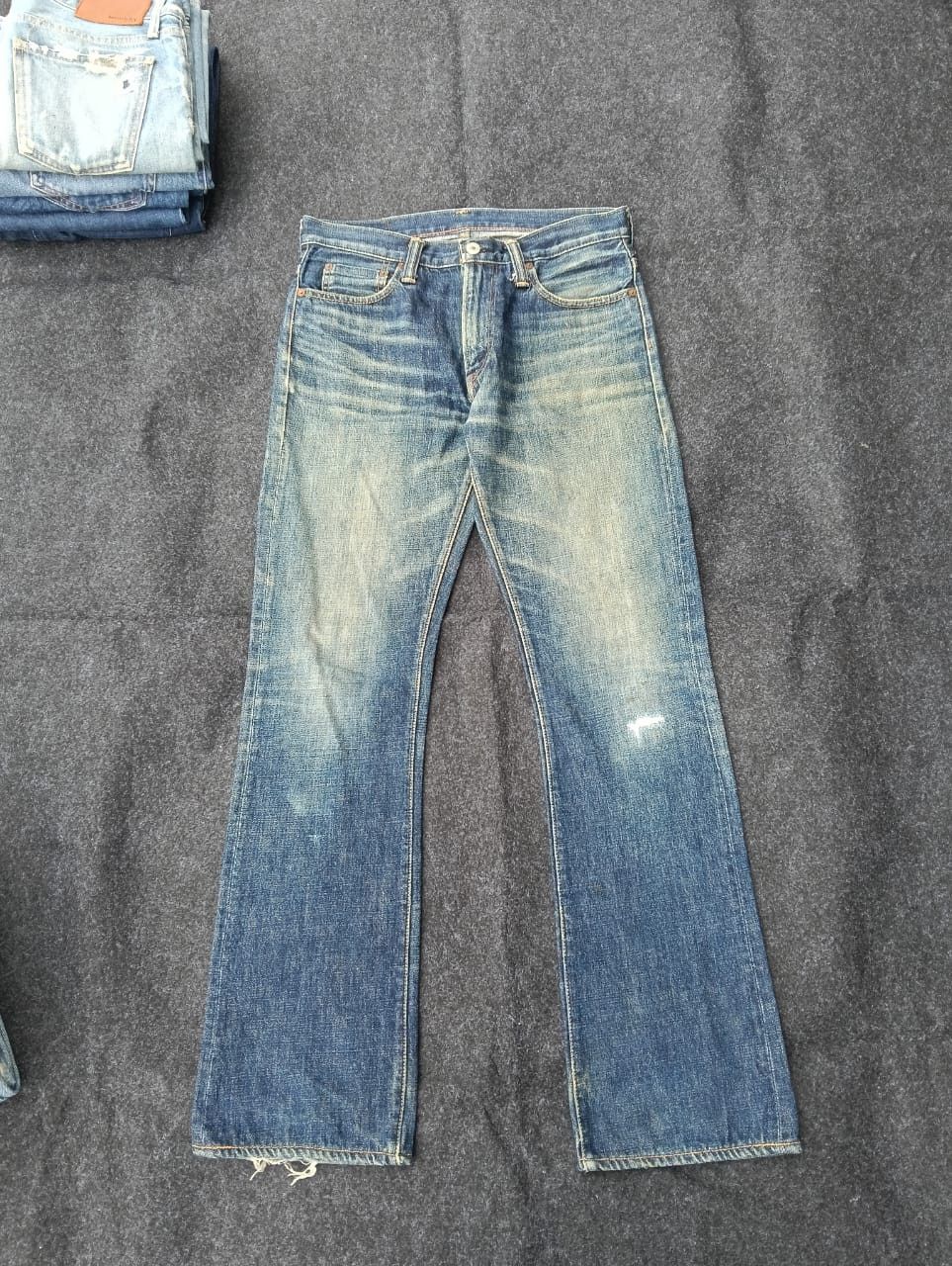 Skull Jeans by an Alchemist VINTAGE Skull Jeans By An Alchemist 550BXX Distressed Flare. Size US 30 / EU 46 - 3 Thumbnail