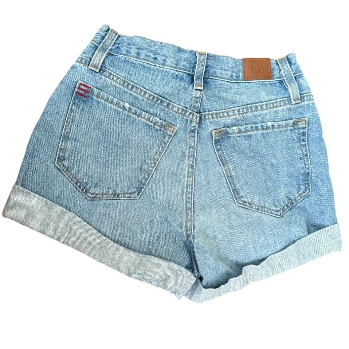 Bdg BDG Mom Denim Shorts 100% Cotton Blue 25 Womens Regular High Rise with Pockets Size 42" / US 20 - 2 Thumbnail