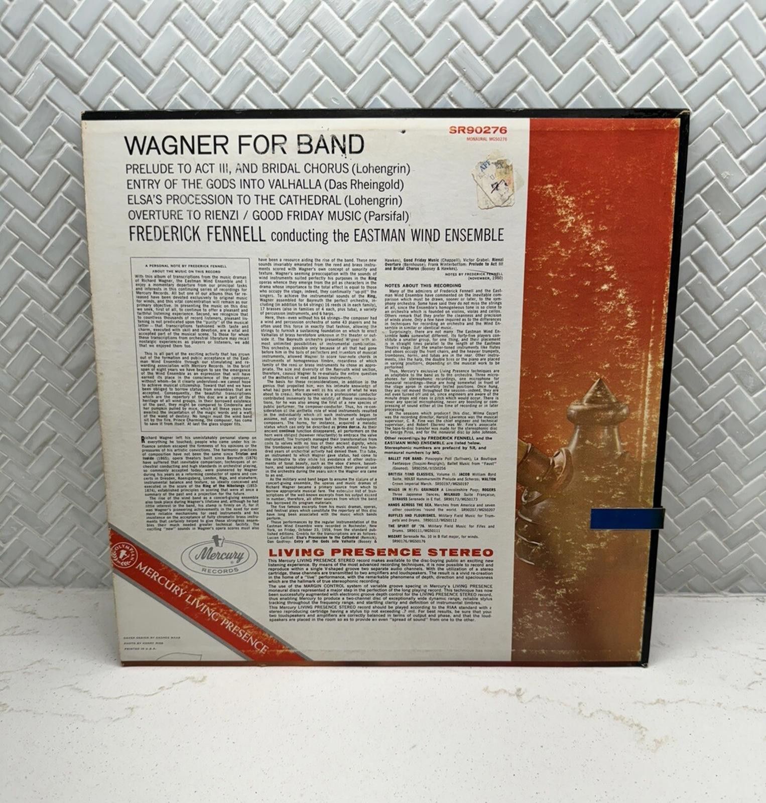 Designer Wagner for Band Vinyl LP Record 1961 Mercury Living Presence Size ONE SIZE - 2 Thumbnail