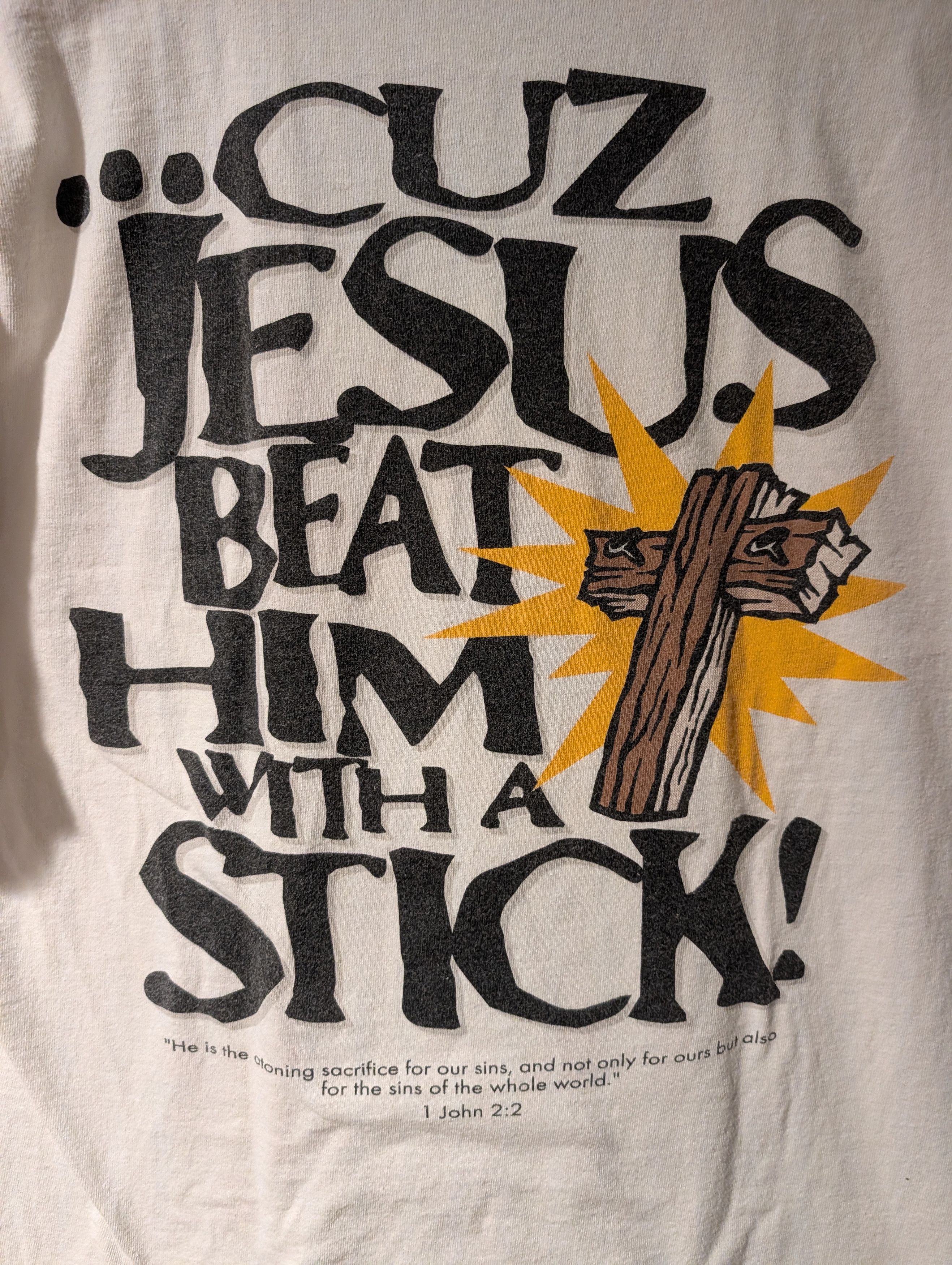 Delta Vintage Satan Is Ugly As Sin T-Shirt Delta Christian 90s Size US L / EU 52-54 / 3 - 8 Thumbnail