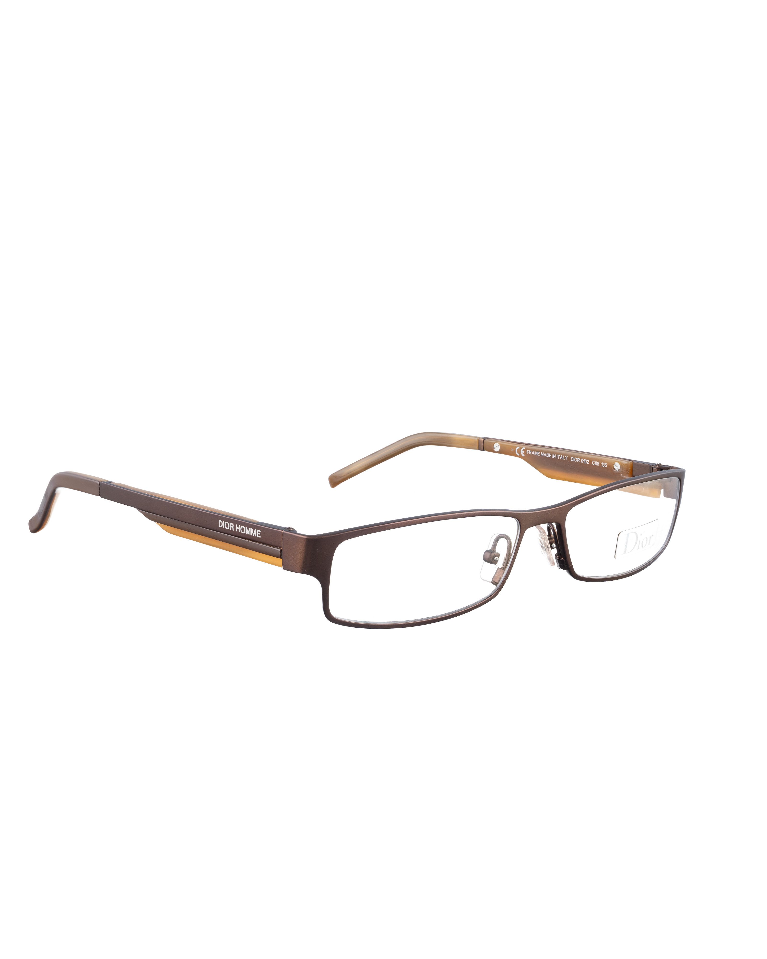Dior Dior 00s Deep Brown & Caramel Glasses Size ONE SIZE - 1 Thumbnail
