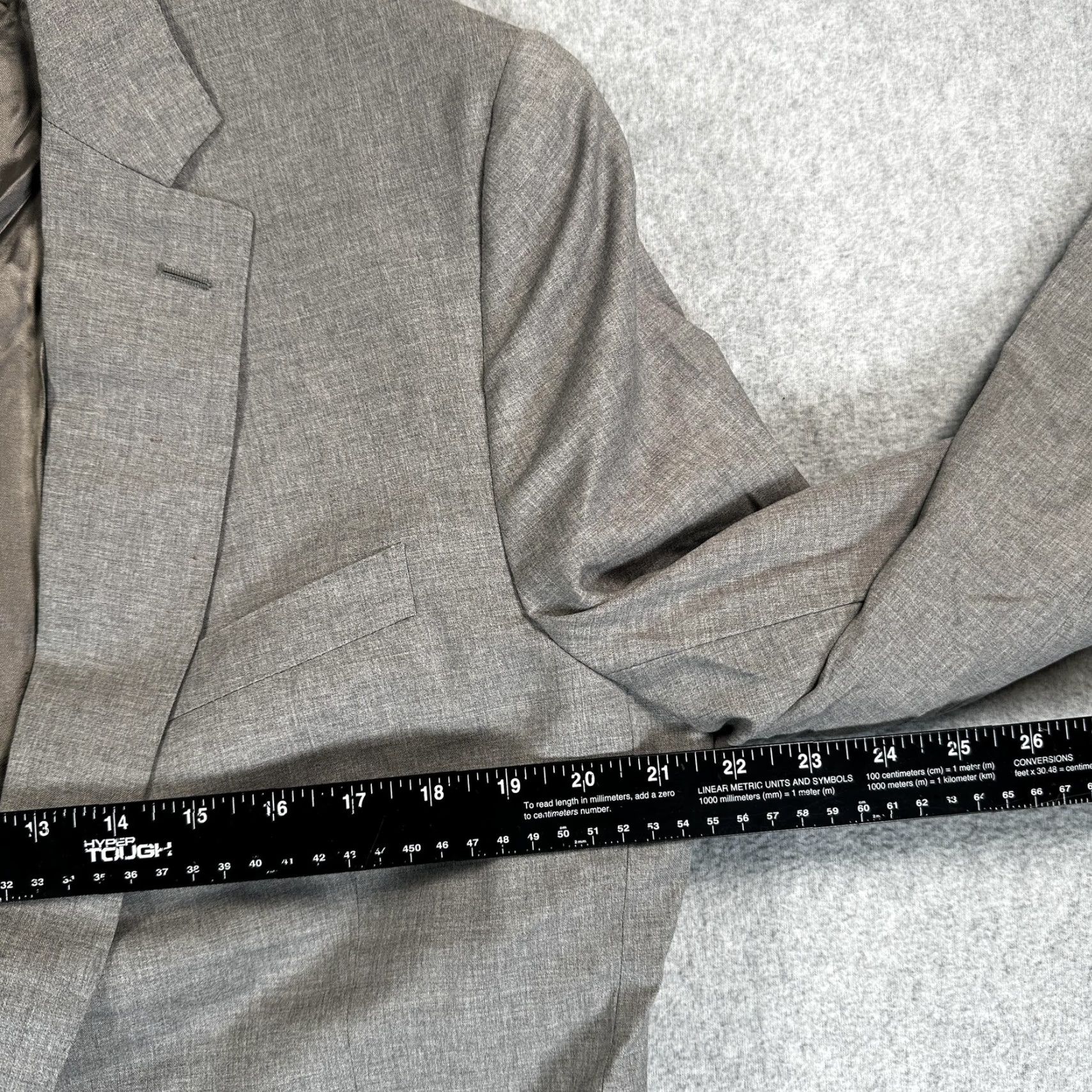 Ralph Lauren Ralph Lauren Blazer Sport Coat Mens 44R Gray Wool Italy Jacket Notch Lapel Two-Button 2 Piece Formal Business Wedding Size 44R - 5 Thumbnail
