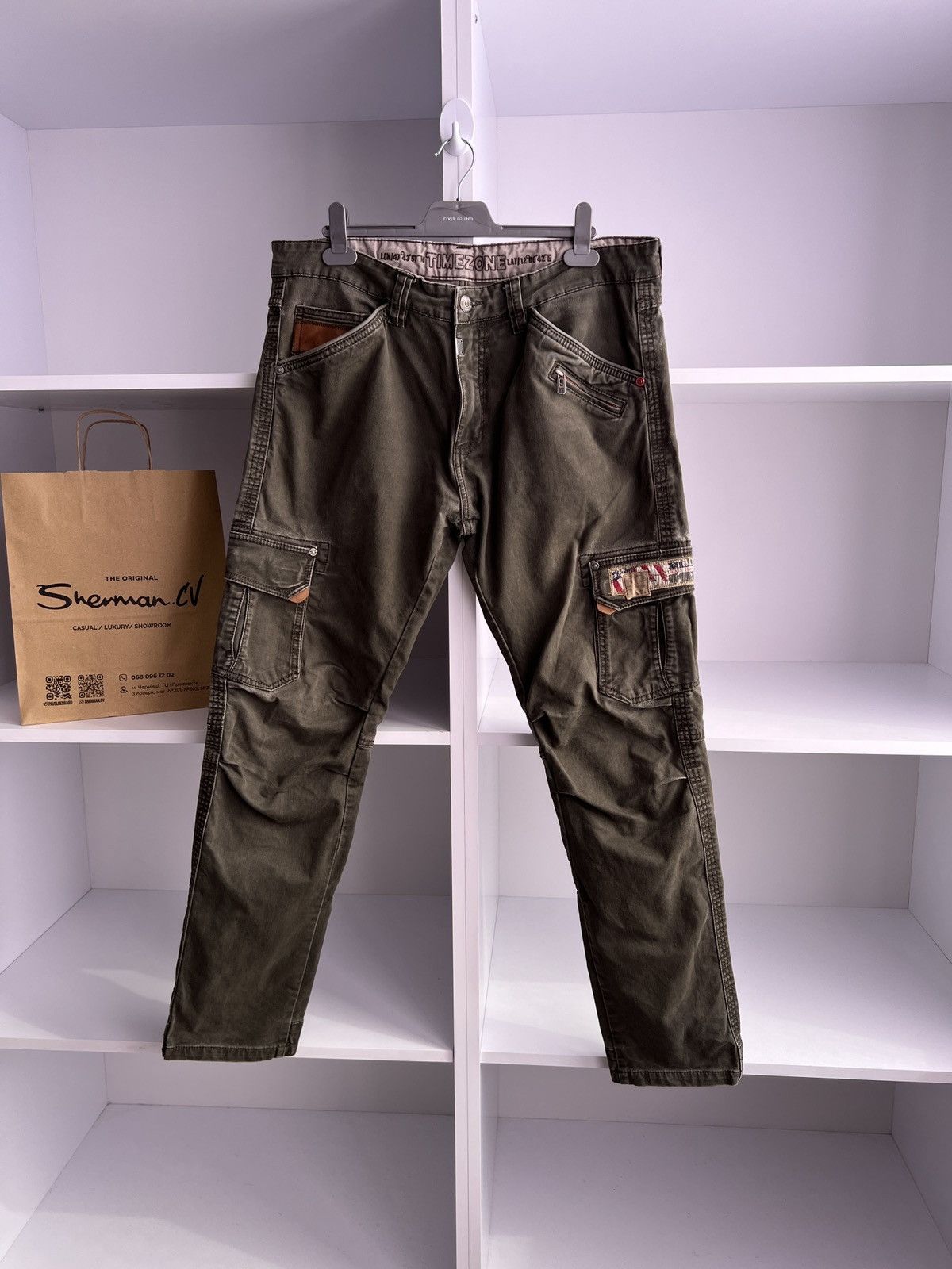 Designer × Vintage Vintage Timezone Archival Y2k Cargo pants Size US 36 / EU 52 - 3 Thumbnail