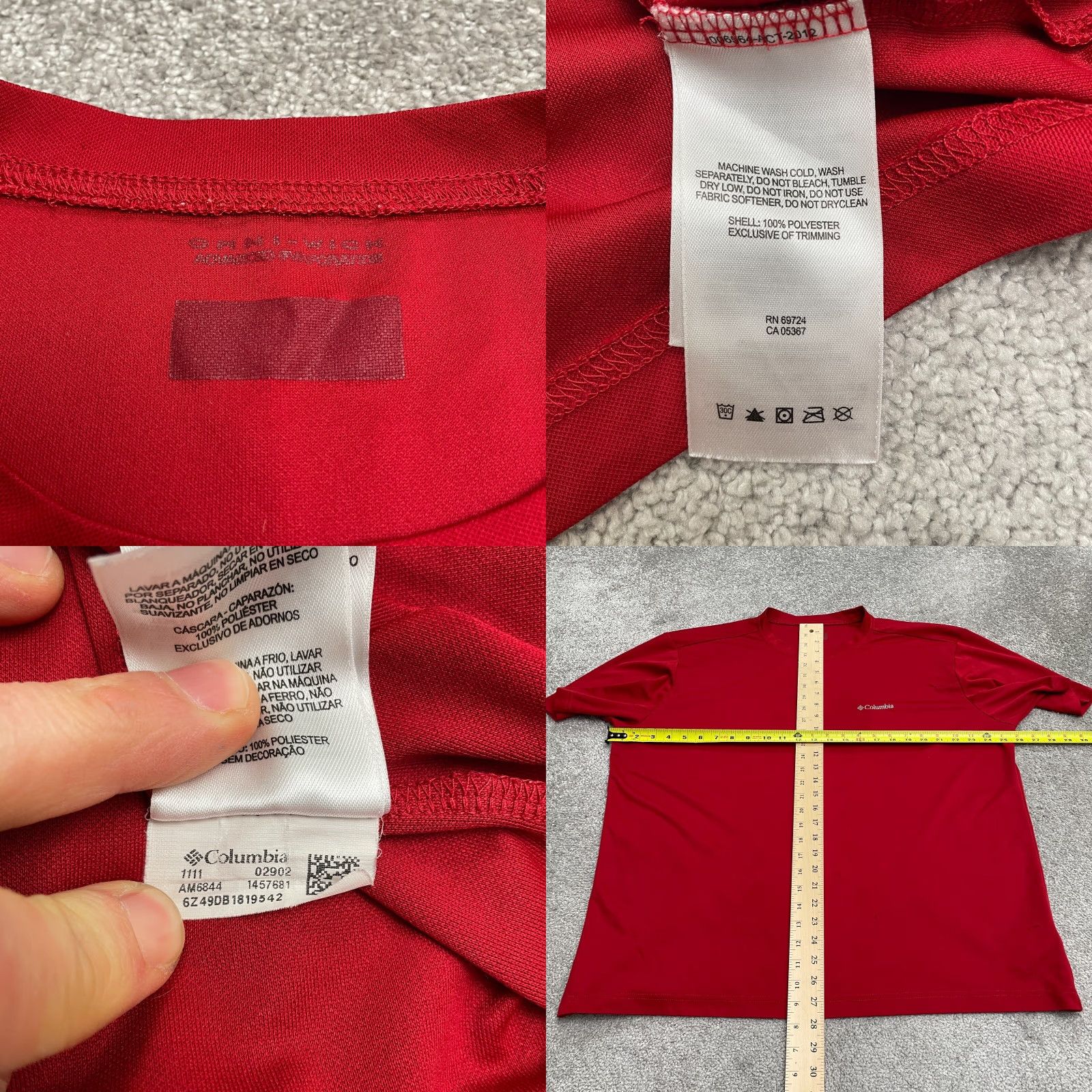 Vintage Columbia Omni Wick Active T-Shirt Mens 2XL Red Crew Neck Short Sleeve Casual Tee Size US XXL / EU 58 / 5 - 8 Thumbnail