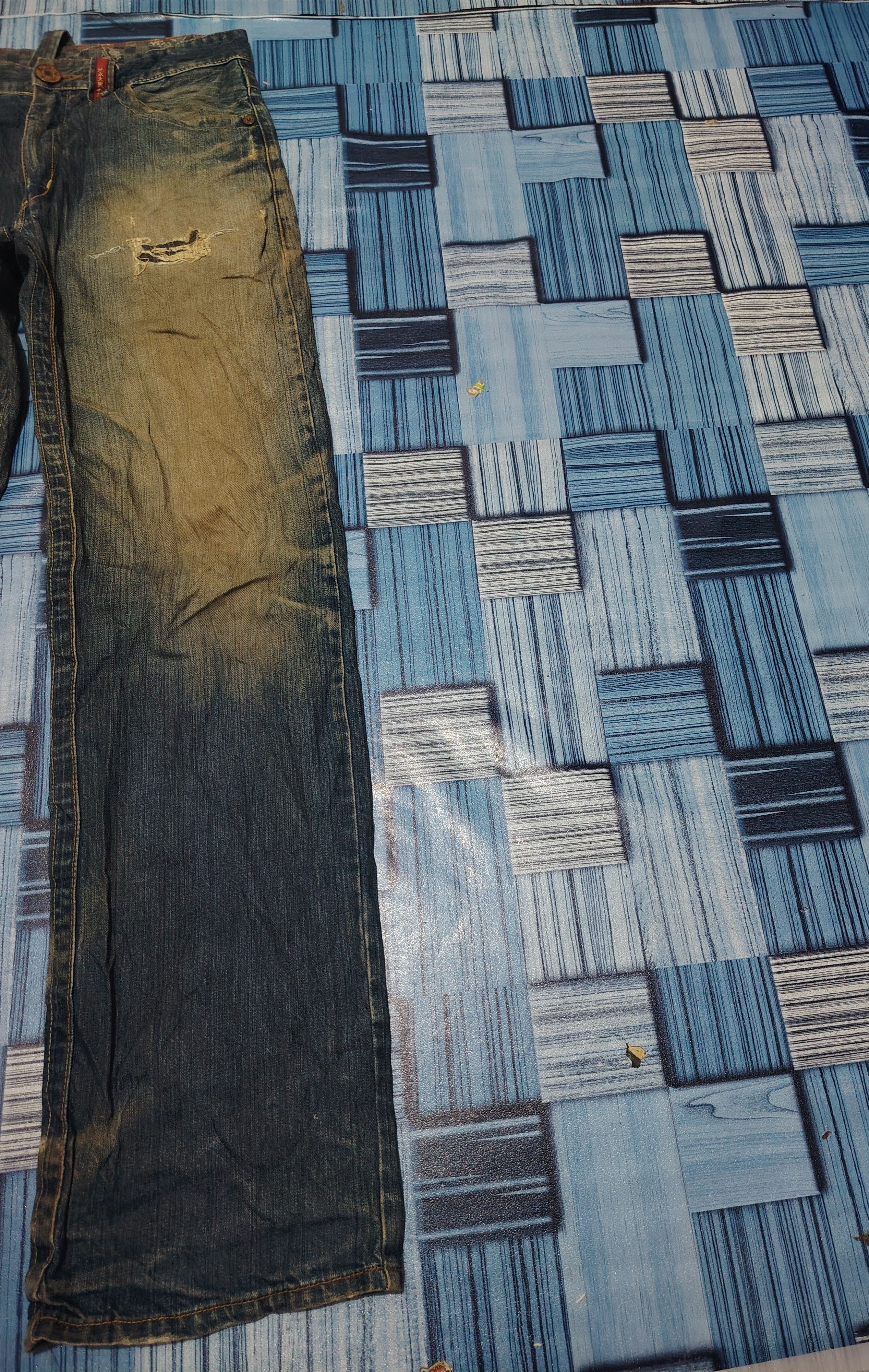 The GV Gallery Japanese Blue Way Distressed Jeans Size US 31 - 6 Thumbnail