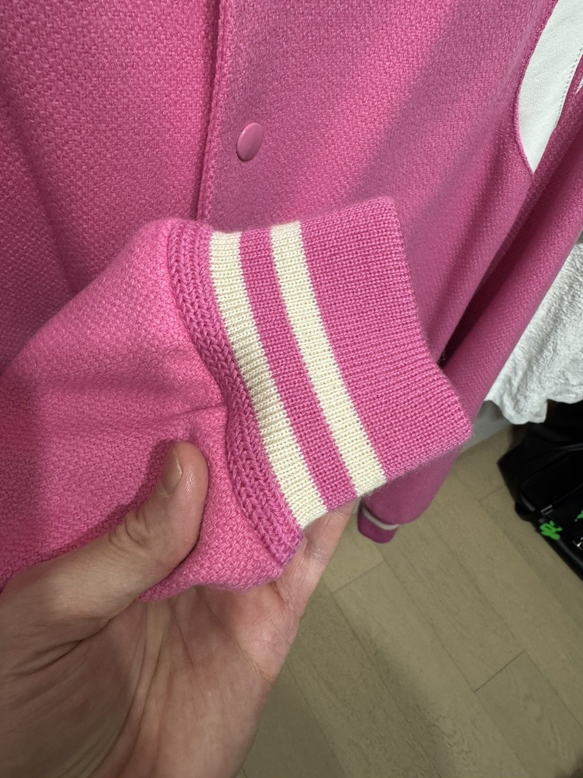 Saint Laurent Paris Saint Laurent pink teddy varsity jacket EU 50 Size US M / EU 48-50 / 2 - 8 Thumbnail