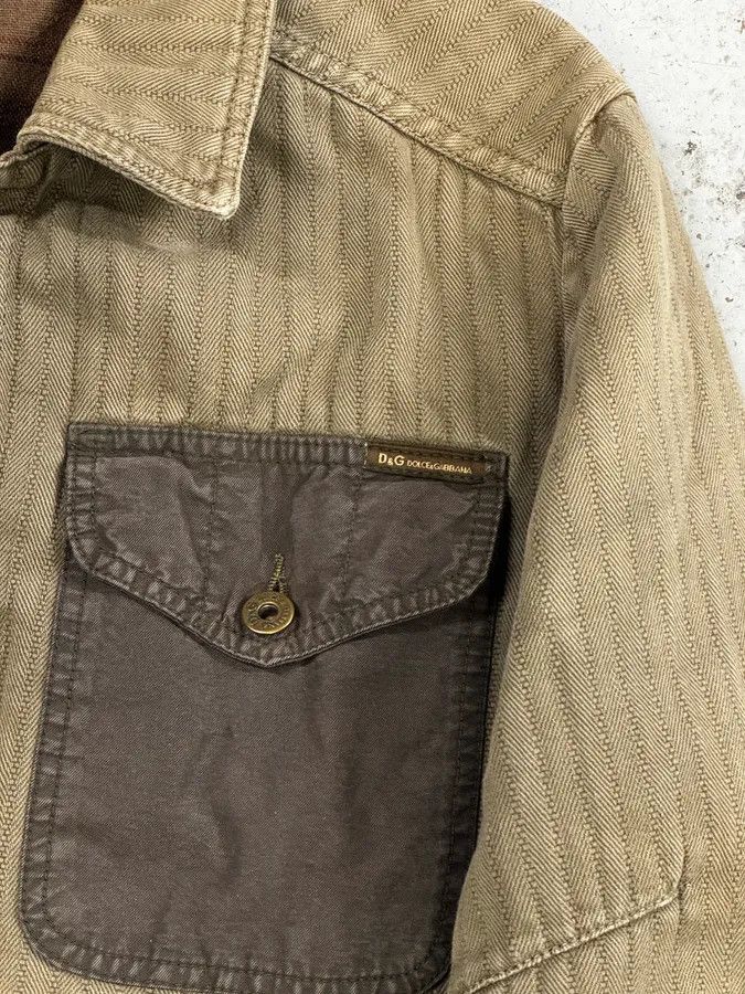 Dolce & Gabbana AW2003 Dolce & Gabbana Khaki Military Cargo Removable Jacket Size US M / EU 48-50 / 2 - 14 Thumbnail