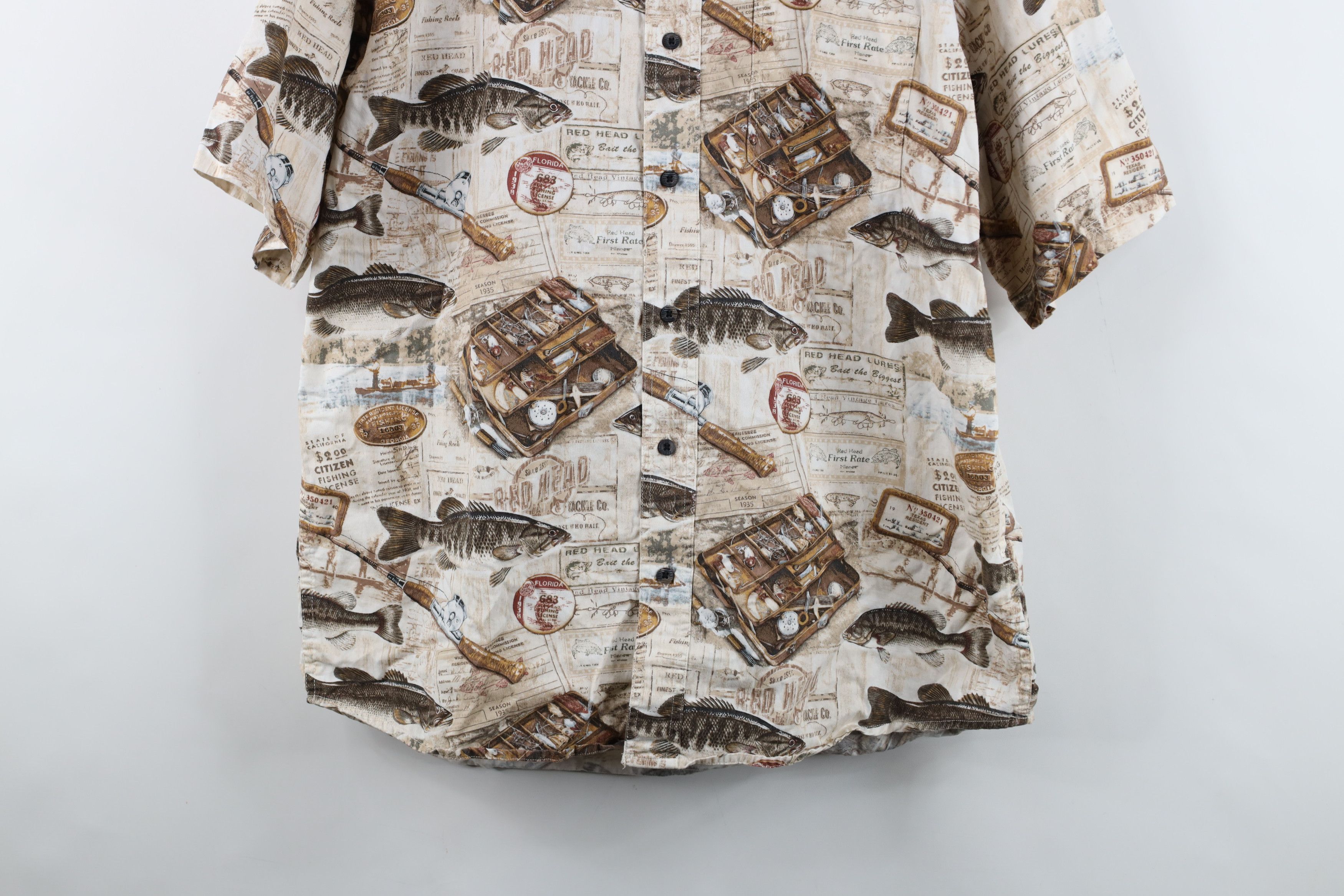 Vintage Vintage 90s Streetwear Fish All Over Print Button Down Shirt Size US L / EU 52-54 / 3 - 3 Thumbnail