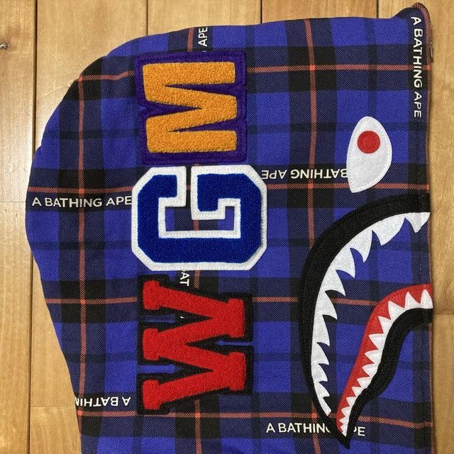 Bape BAPE Check Crazy Shark Full Zip Hoodie a bathing ape Size US XL / EU 56 / 4 - 4 Thumbnail