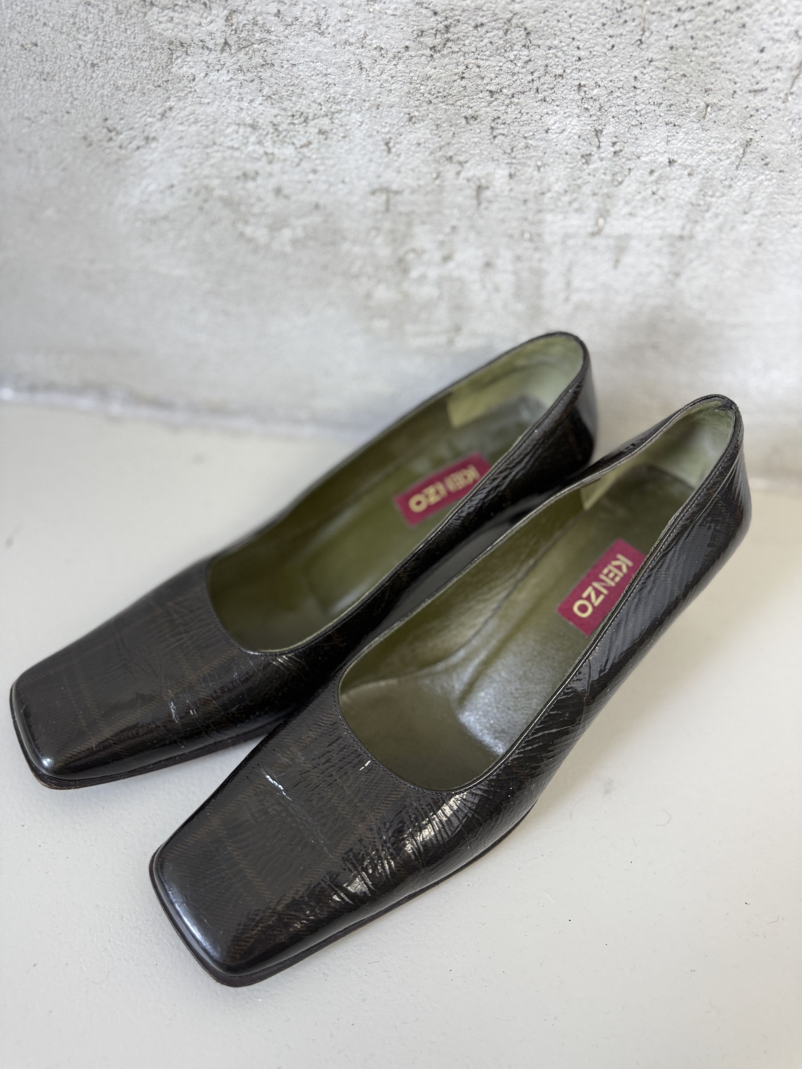 Kenzo Kenzo vintage heels square end checked rare Size US 8.5 / IT 38.5 - 2 Thumbnail