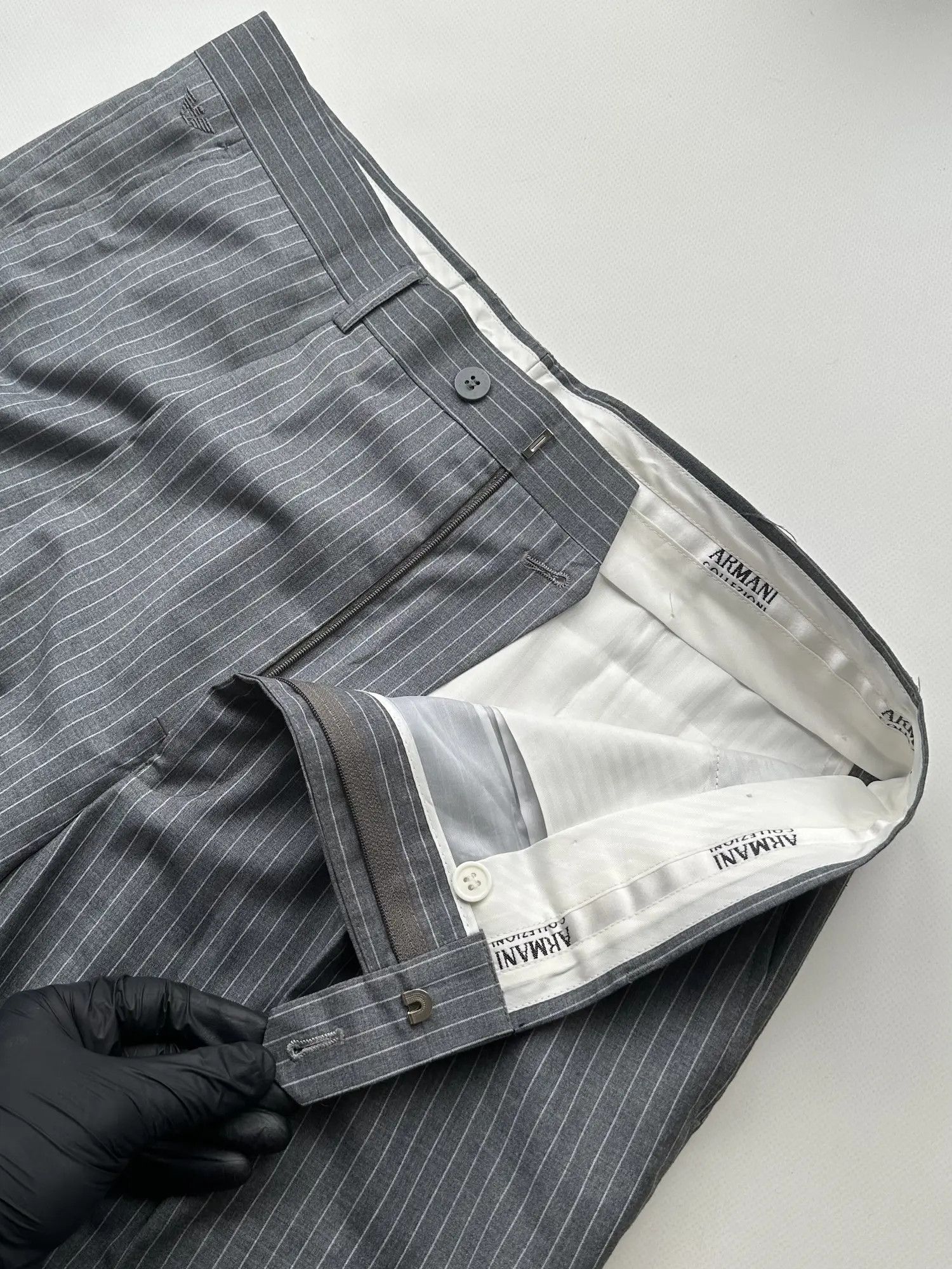 Armani Armani Collezioni Vintage Striped Wool Pants Size US 36 / EU 52 - 6 Thumbnail