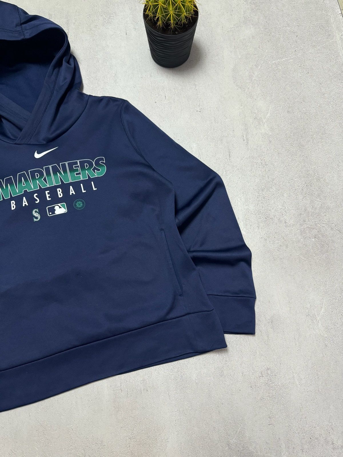 Nike × Vintage Vintage Nike Mariners Baseball Hoodie Big Logo Swoosh Y2K Size US S / EU 44-46 / 1 - 4 Thumbnail