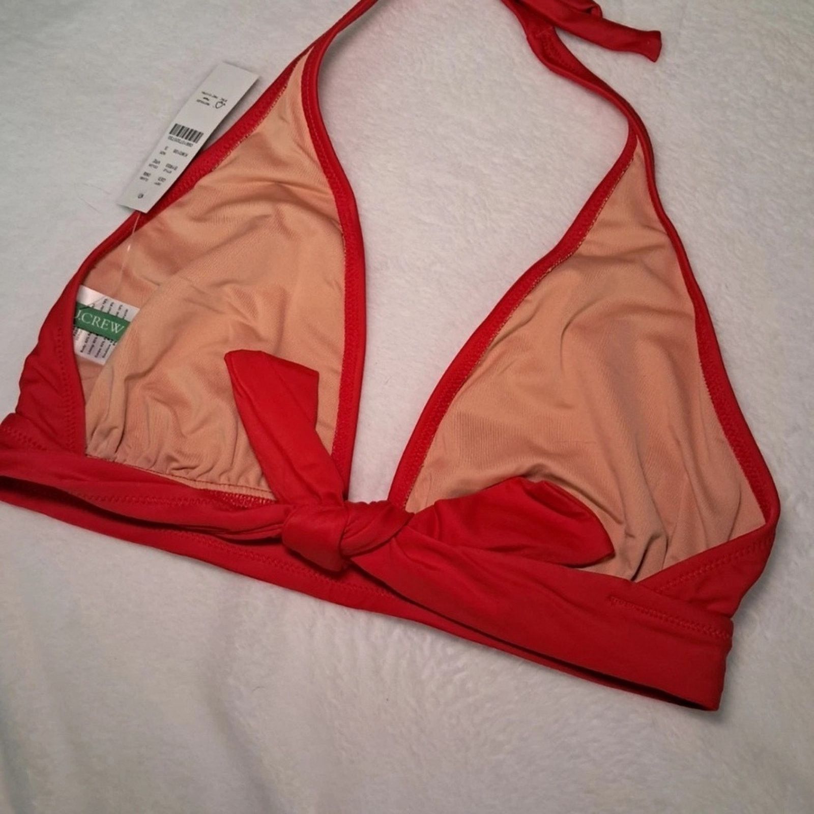 J.Crew J. Crew Red Halter Bikini Top – NWT, Size Medium Size ONE SIZE - 2 Thumbnail