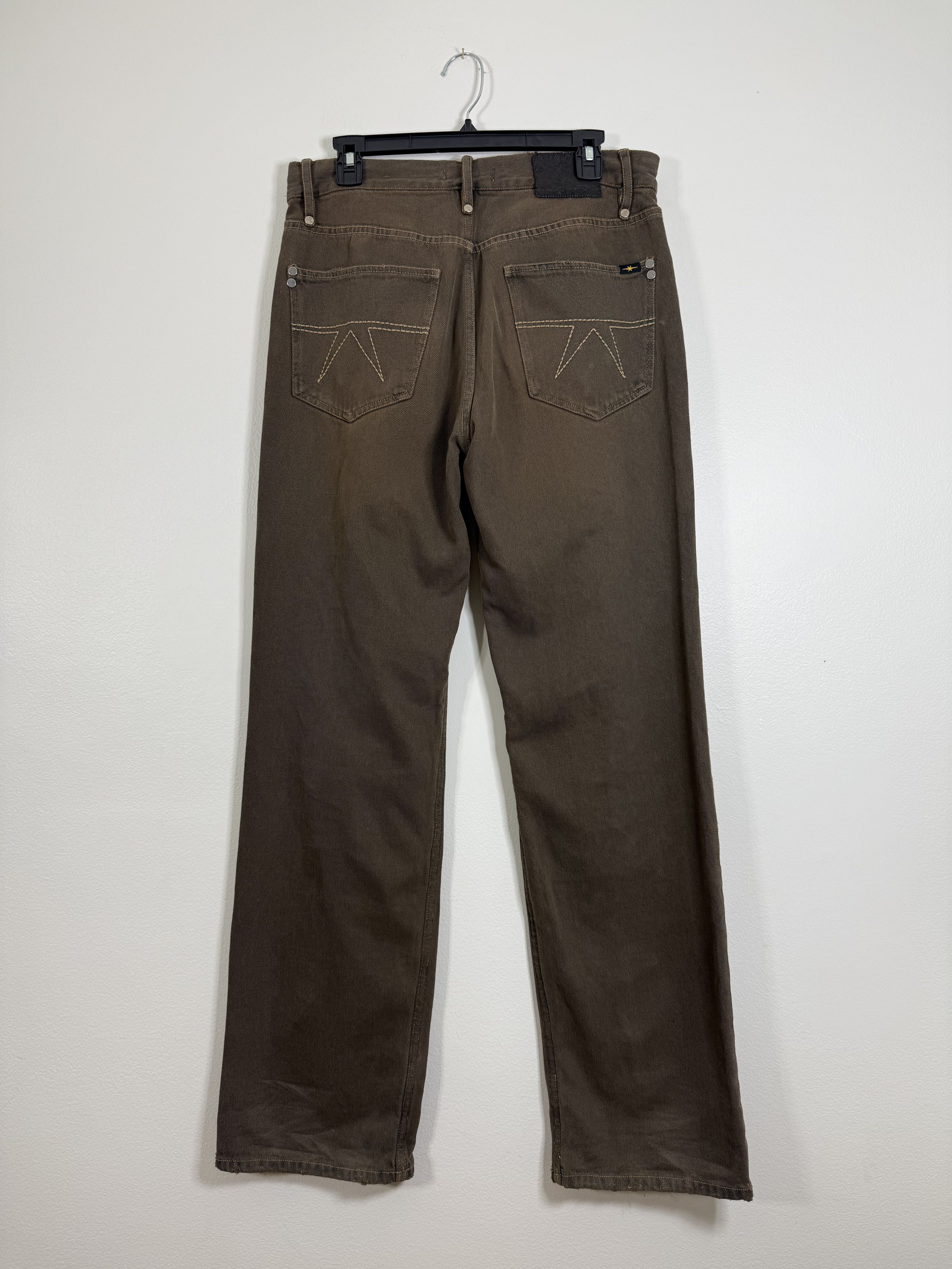 Phipps Brown Washed Sample Denim Pants Size US 32 / EU 48 - 2 Thumbnail