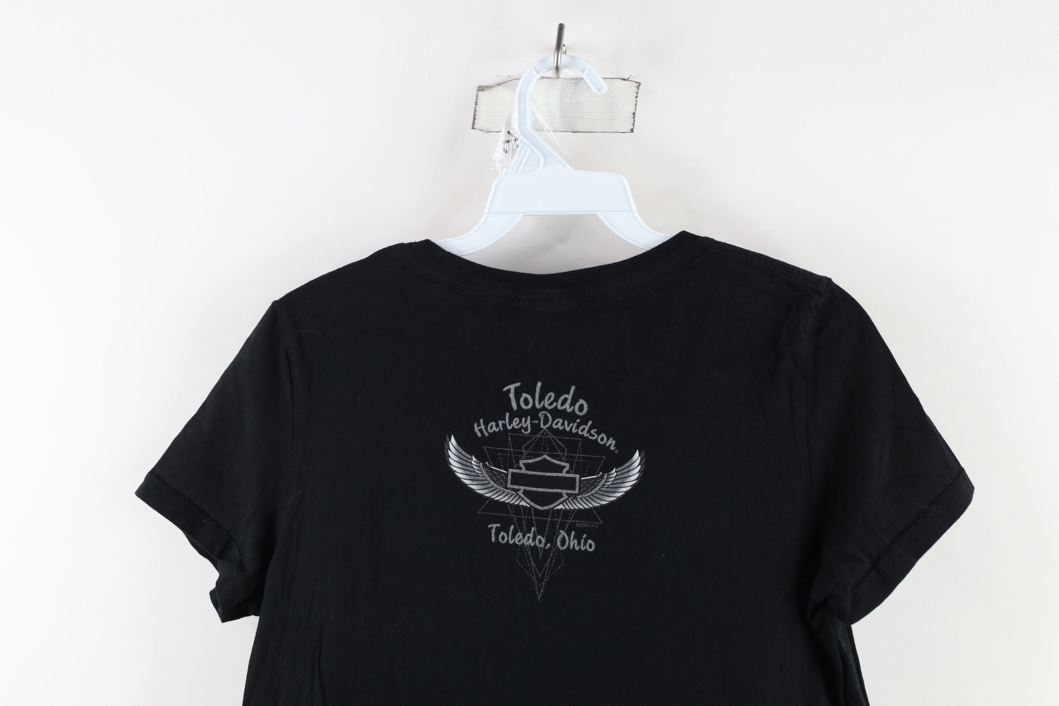 Harley Davidson × Vintage Y2K Harley Davidson Eagle Short Sleeve Pocket T-Shirt Black Size M / US 6-8 / IT 42-44 - 12 Thumbnail