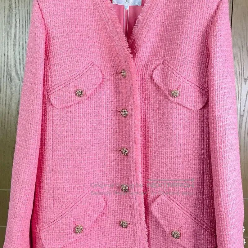 Chanel Chanel Pink Wool Blend Women’s Jacket . Size L / US 10 / IT 46 - 3 Thumbnail