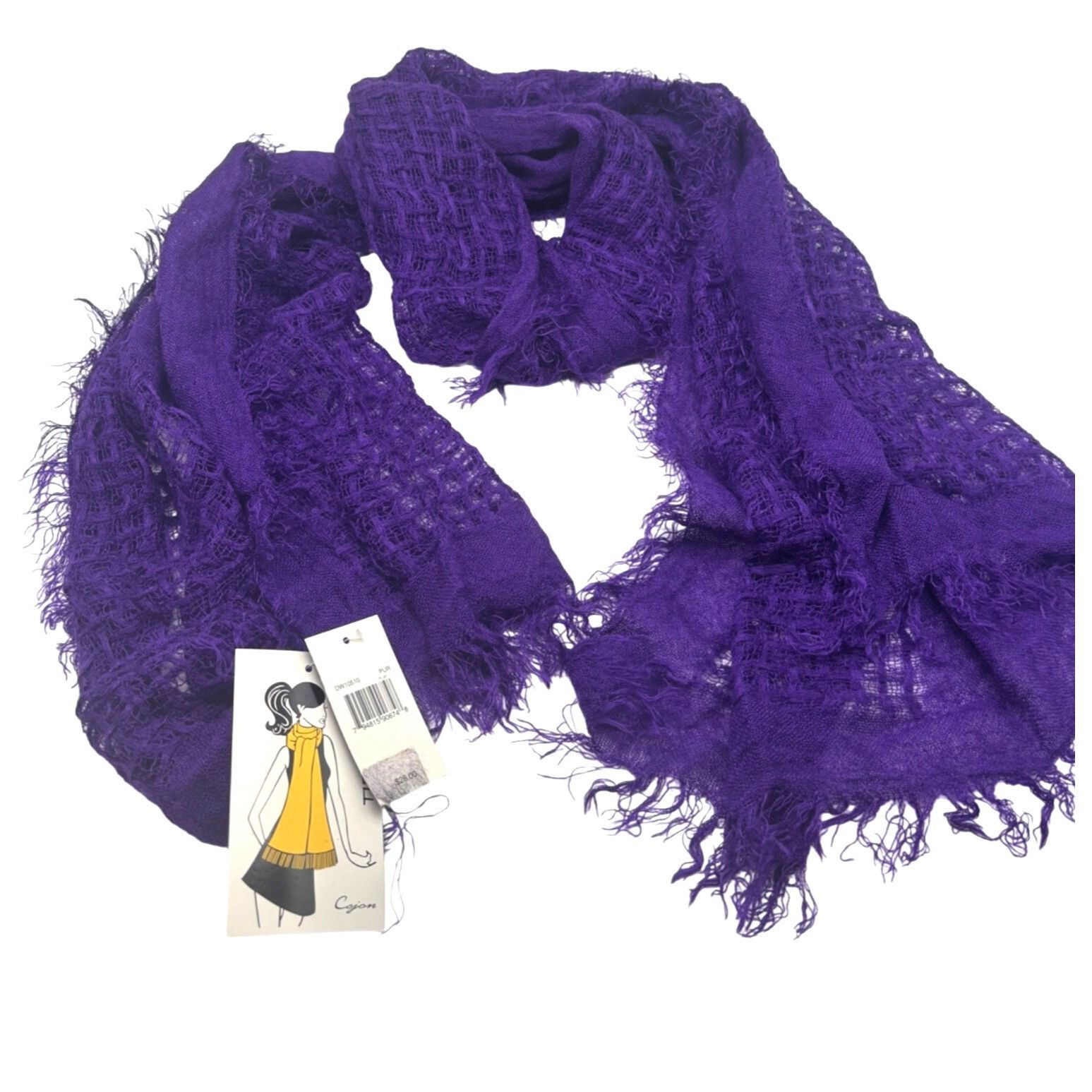 Other Cejon Women's Loosely Woven Fashion Scarf, Purple, OS Size ONE SIZE - 1 Thumbnail