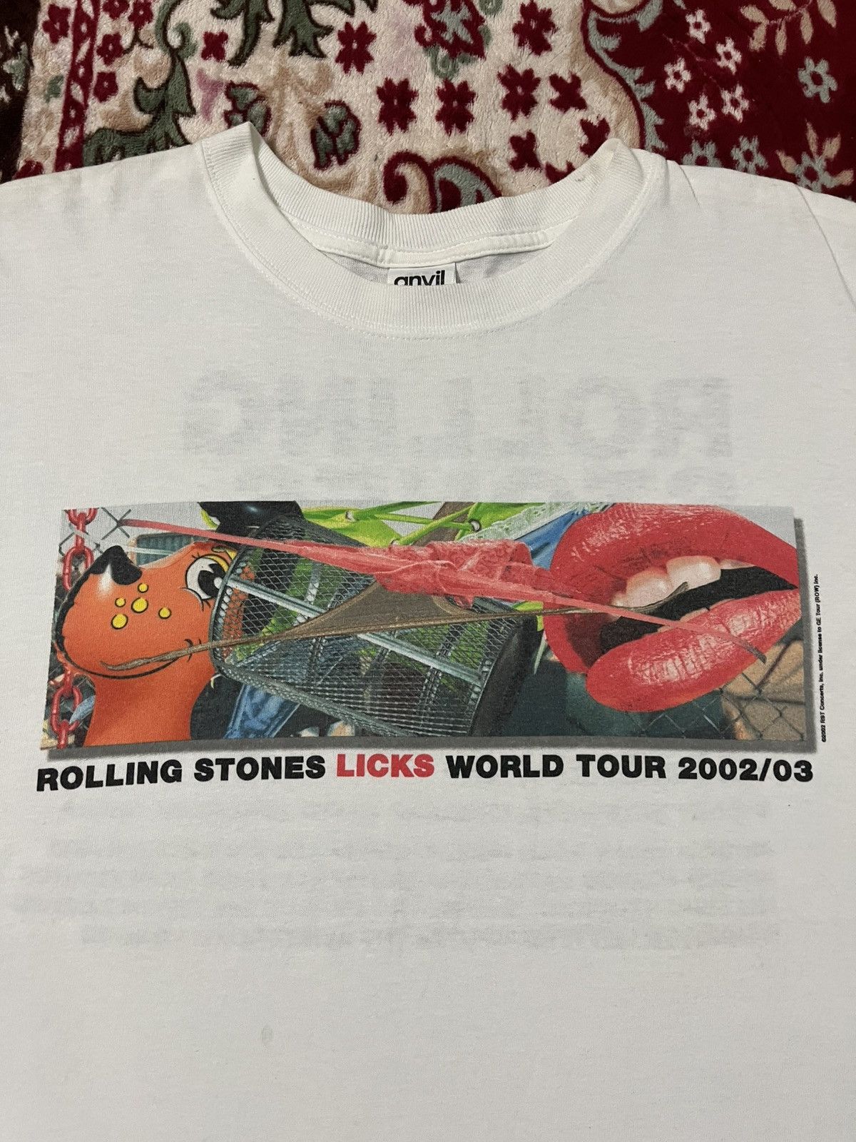 Band Tees × The Rolling Stones × Vintage Vintage Rolling Stone Licks World Tour 02/03 Tshirt Size US M / EU 48-50 / 2 - 3 Thumbnail