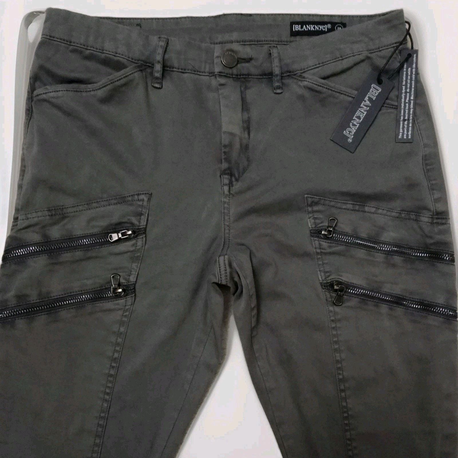 BLANKNYC Blank NYC Cargo Moto Skinny Zip Pockets, Knee Pants Olive 28 Size 28" / US 6 / IT 42 - 8 Thumbnail