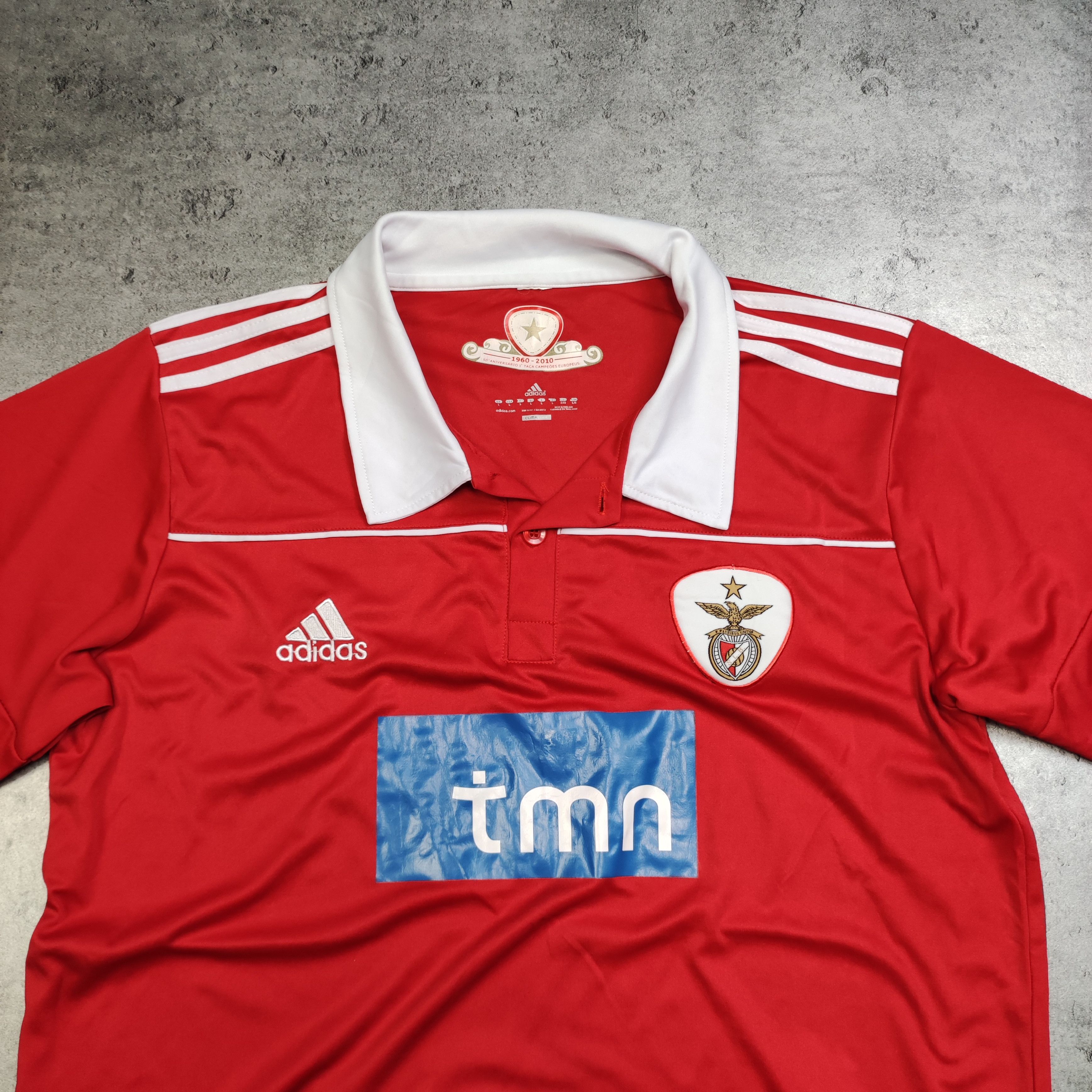 Vintage RARE Adiads Vintage Football Lisboa Benfica Home Jersey Size US L / EU 52-54 / 3 - 3 Thumbnail