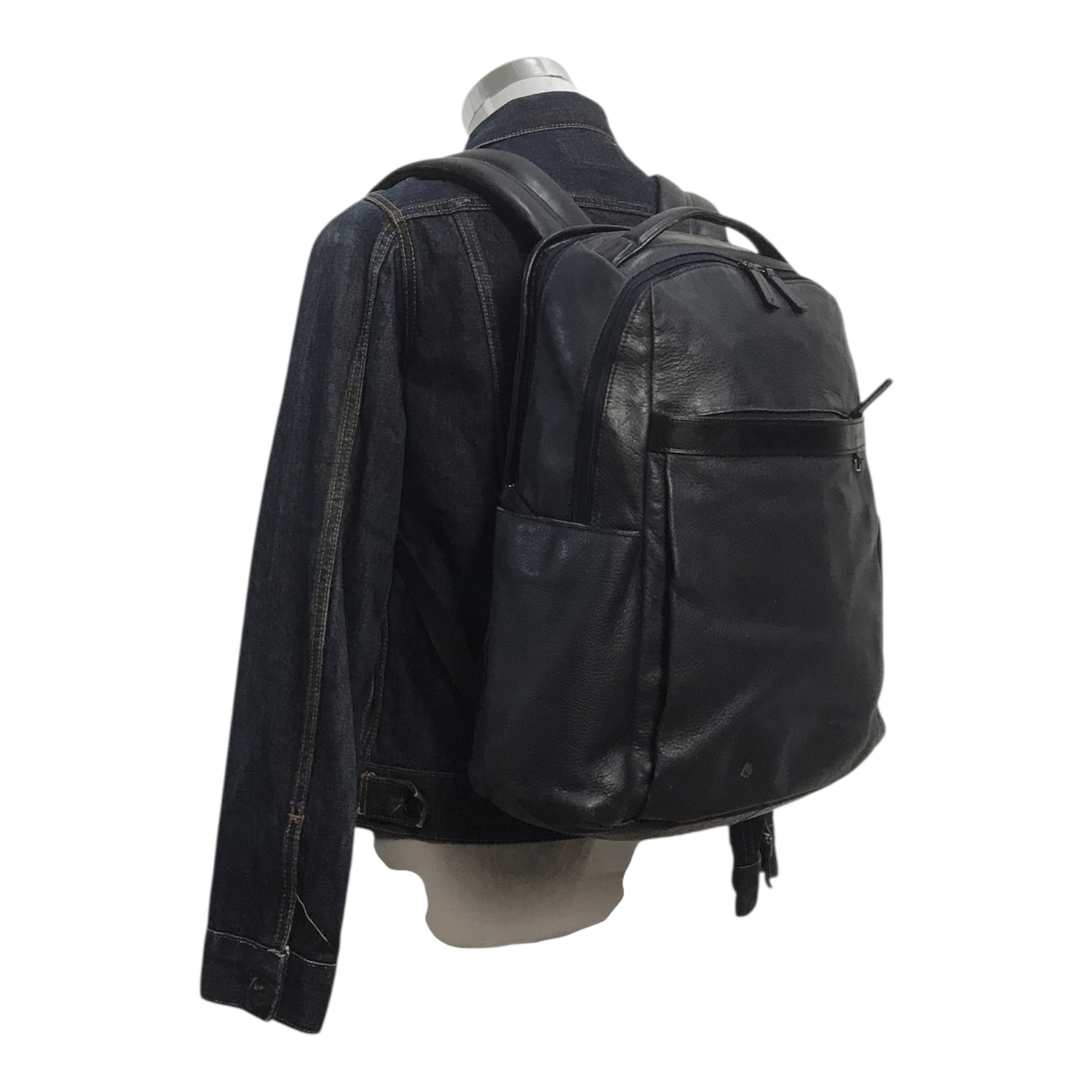 Tumi Tumi Leather Dark Blue Bagpack Size ONE SIZE - 13 Thumbnail