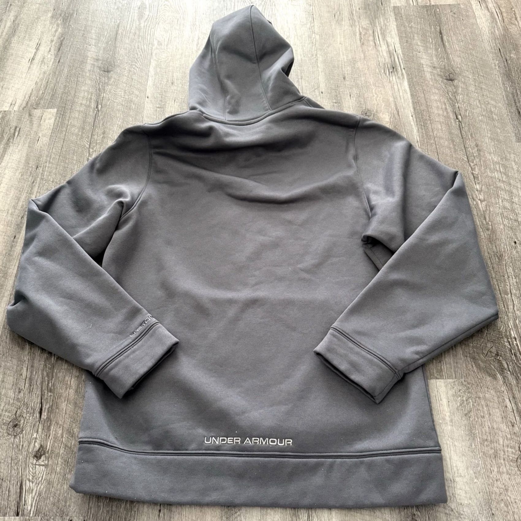 Under Armour Under Armour STORM Hoodie Mens Small Gray Logo Print Pullover Fleece Sweatshirt Size US S / EU 44-46 / 1 - 5 Thumbnail