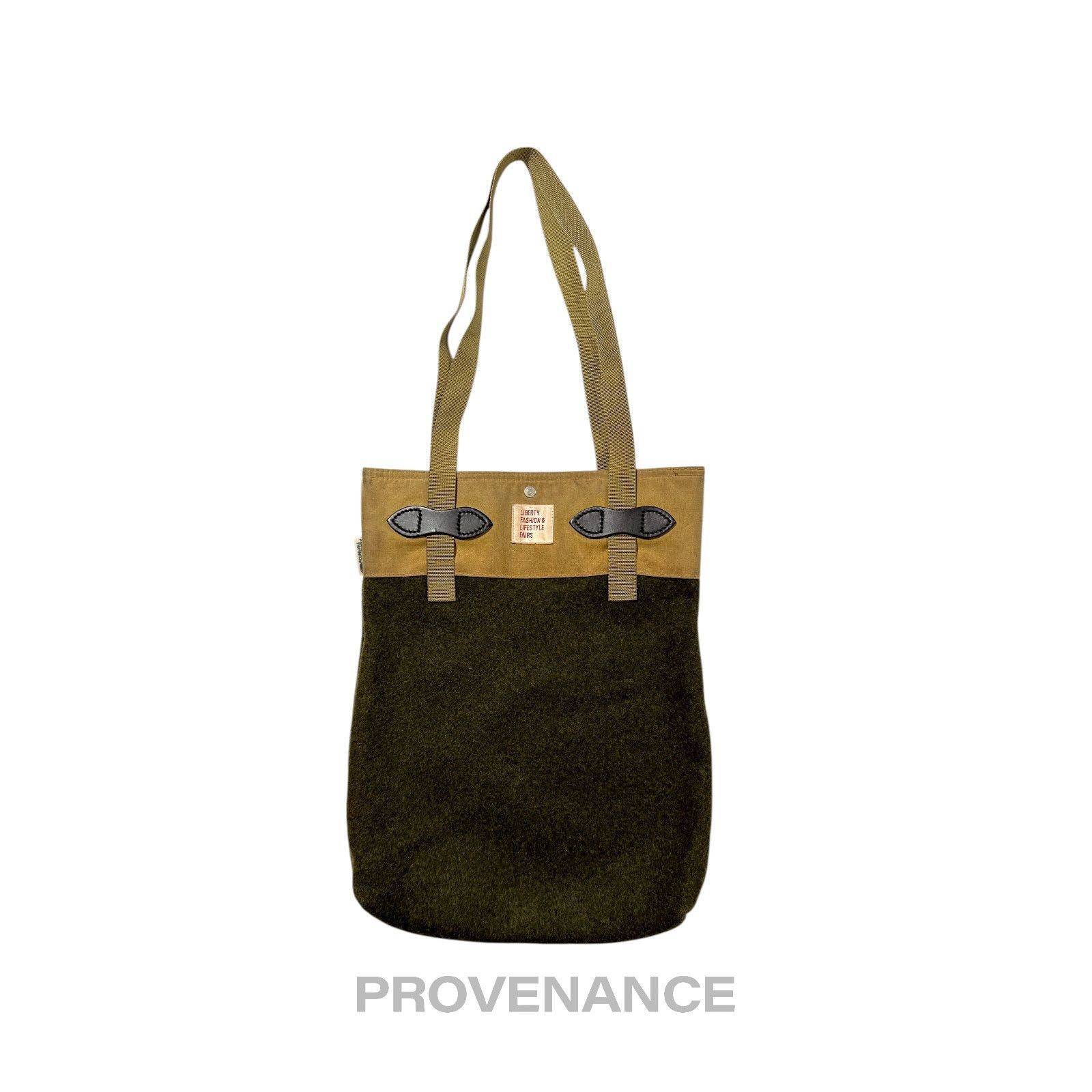 Filson 🔴 Filson Tin Cloth & Mackinaw Wool Tote Bag Tan Olive Size ONE SIZE - 2 Thumbnail